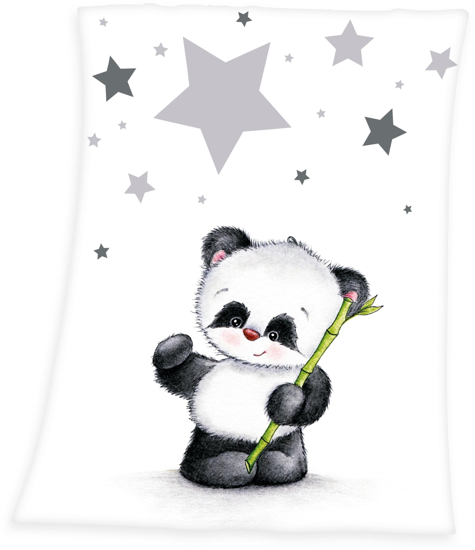 Babydecke »Fynn Panda«, mit Panda-Motiv, Kuscheldecke