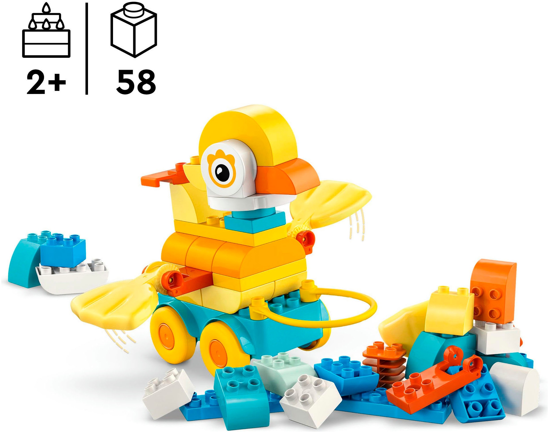 LEGO® Konstruktionsspielsteine »Tiere auf Rädern 3-in-1-Set (10448), LEGO DUPLO Town« Made in Europe