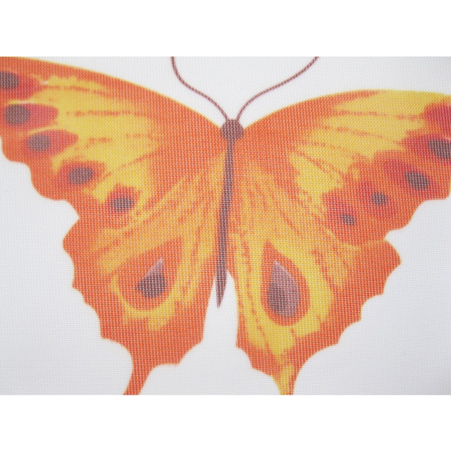ELBERSDRUCKE Gardine »Mariposa 04 orange-weiss«, (1 St.) jetzt kaufen