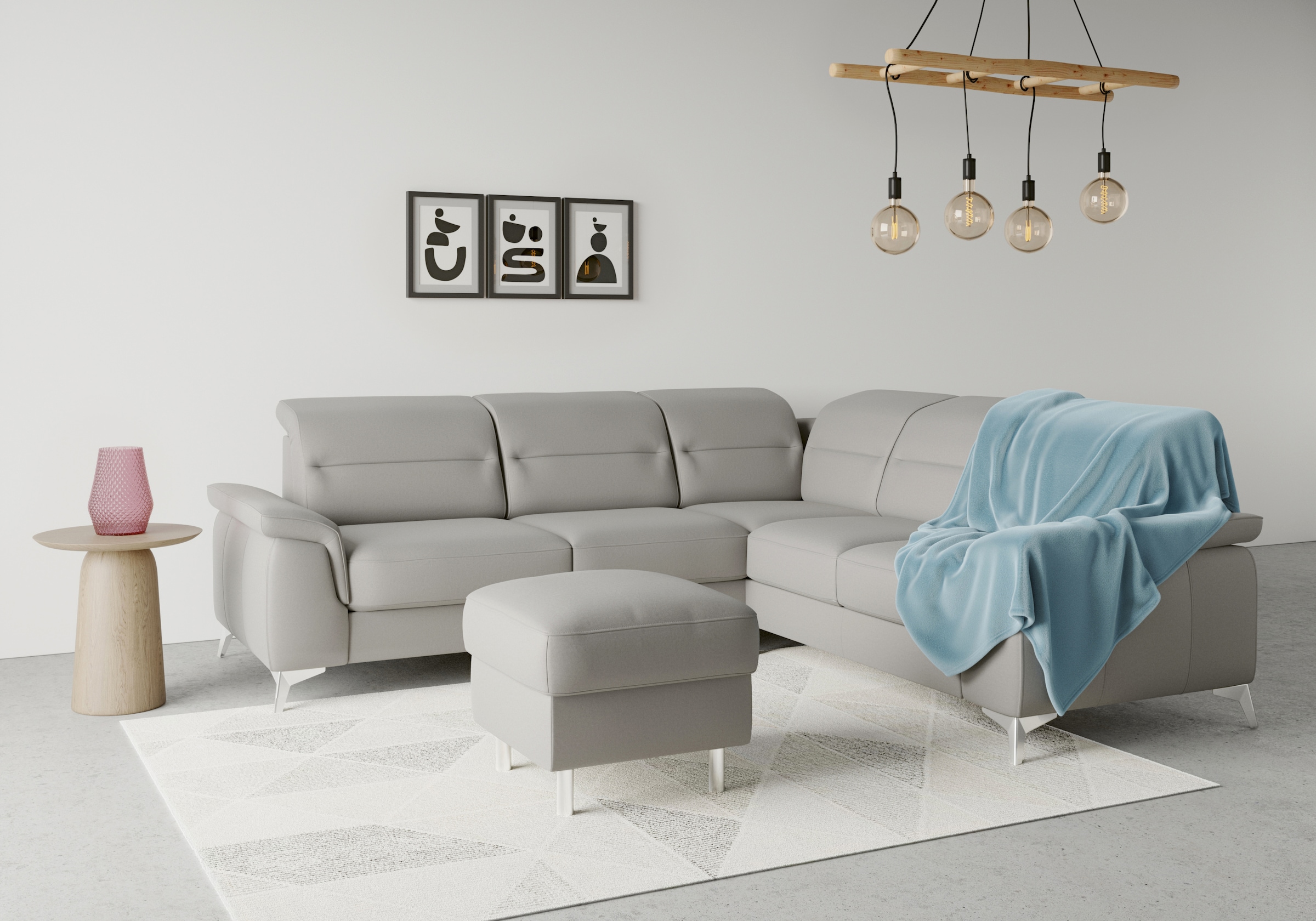 sit&more Canapé d'angle »Sinatra L-Form« optional mit Kopfteilverstellung und Armteilfunktion