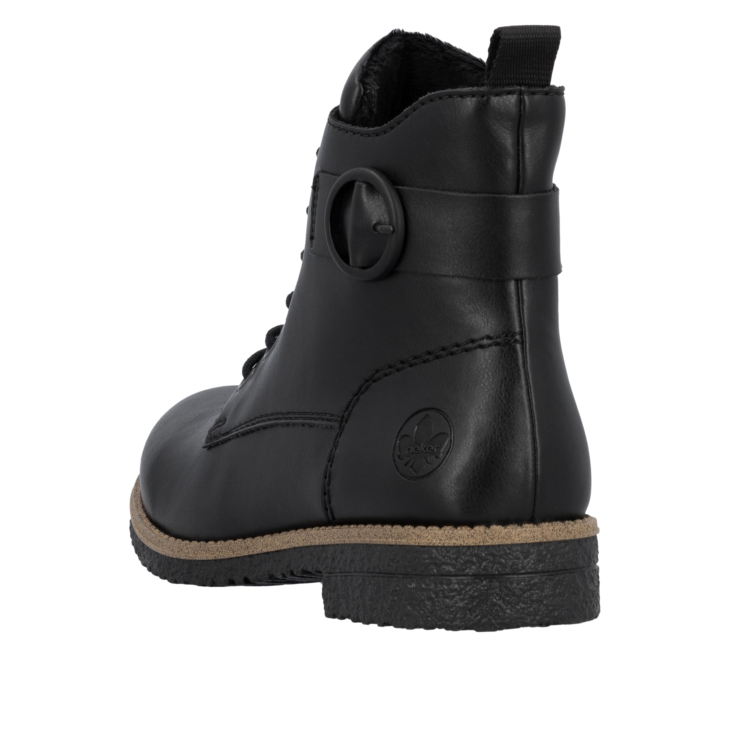 Rieker Schnürstiefelette  Schnürboots, Stiefelette, Blockabsatz mit dekorativer Zierschnalle