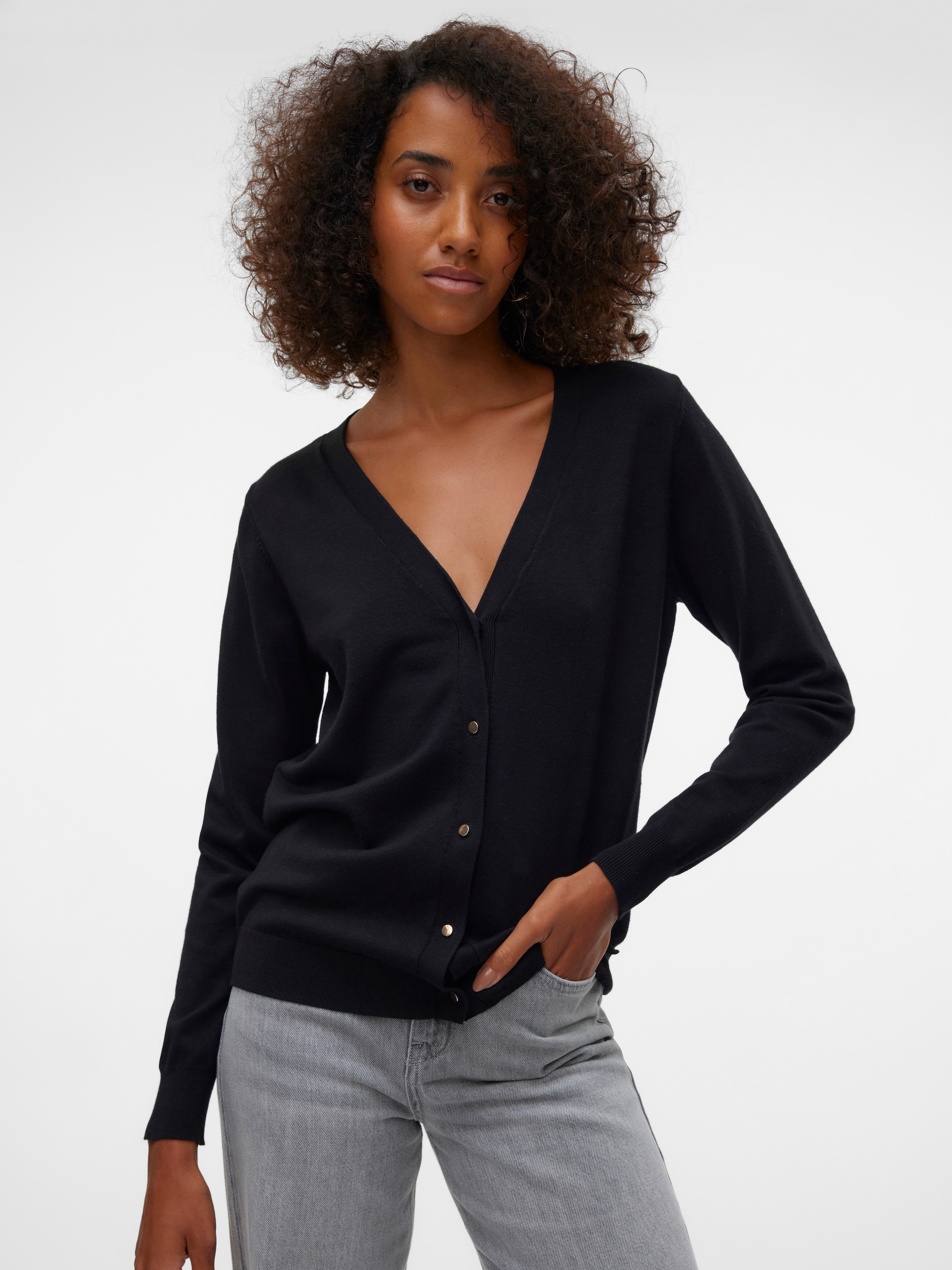 Image of Vero Moda Strickjacke "VMSILJE LS V-NECK CARDIGAN GA NOOS"
