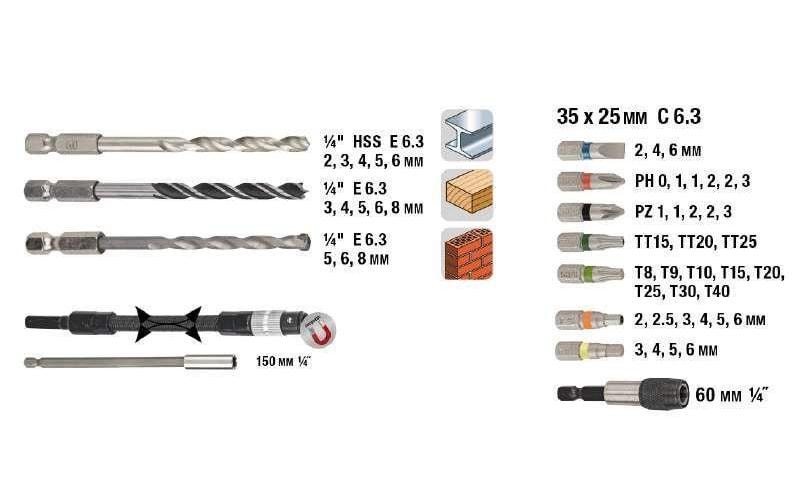 kwb Bohrer- und Bit-Set »Power Box«