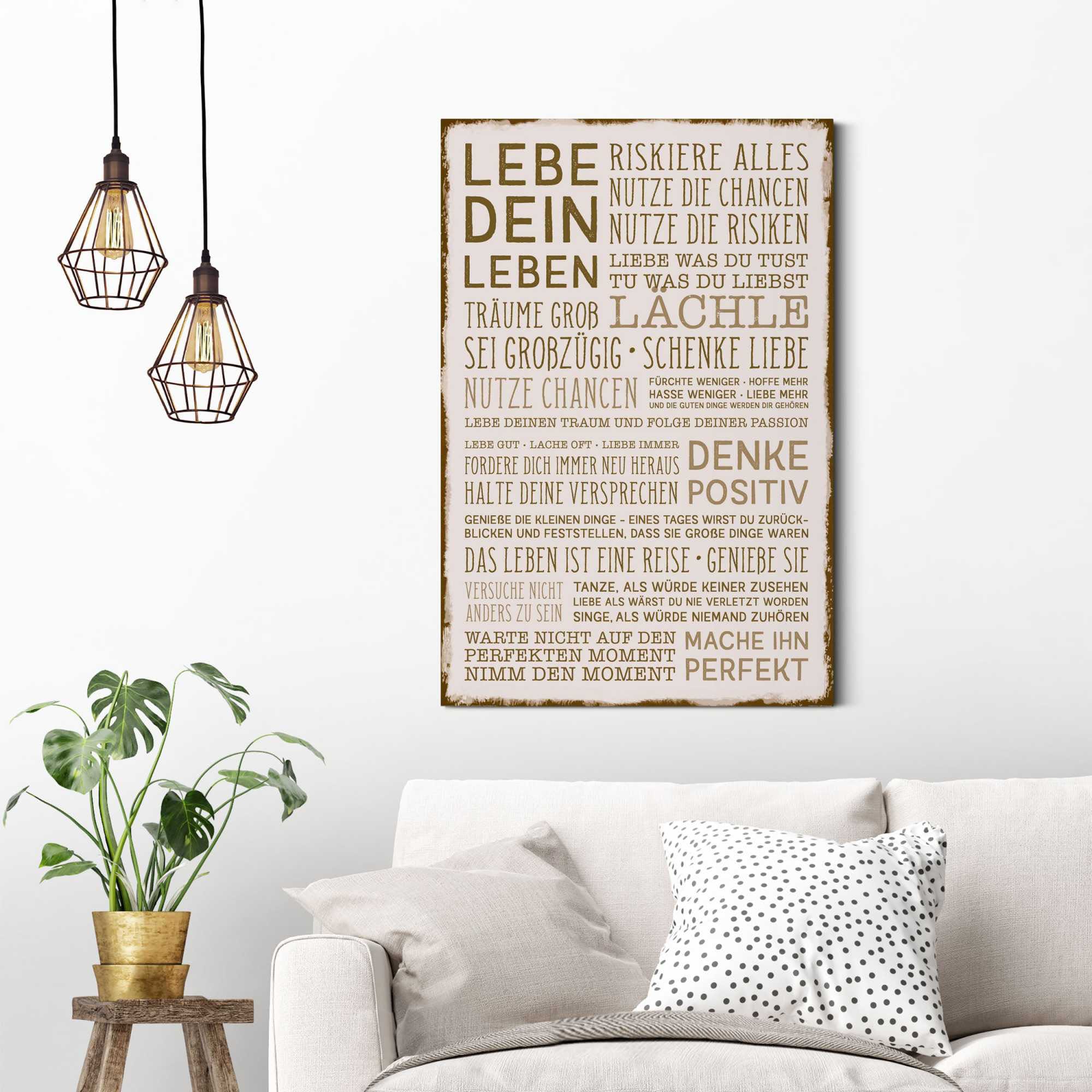Image of Reinders Deco-Panel "Denke positiv"