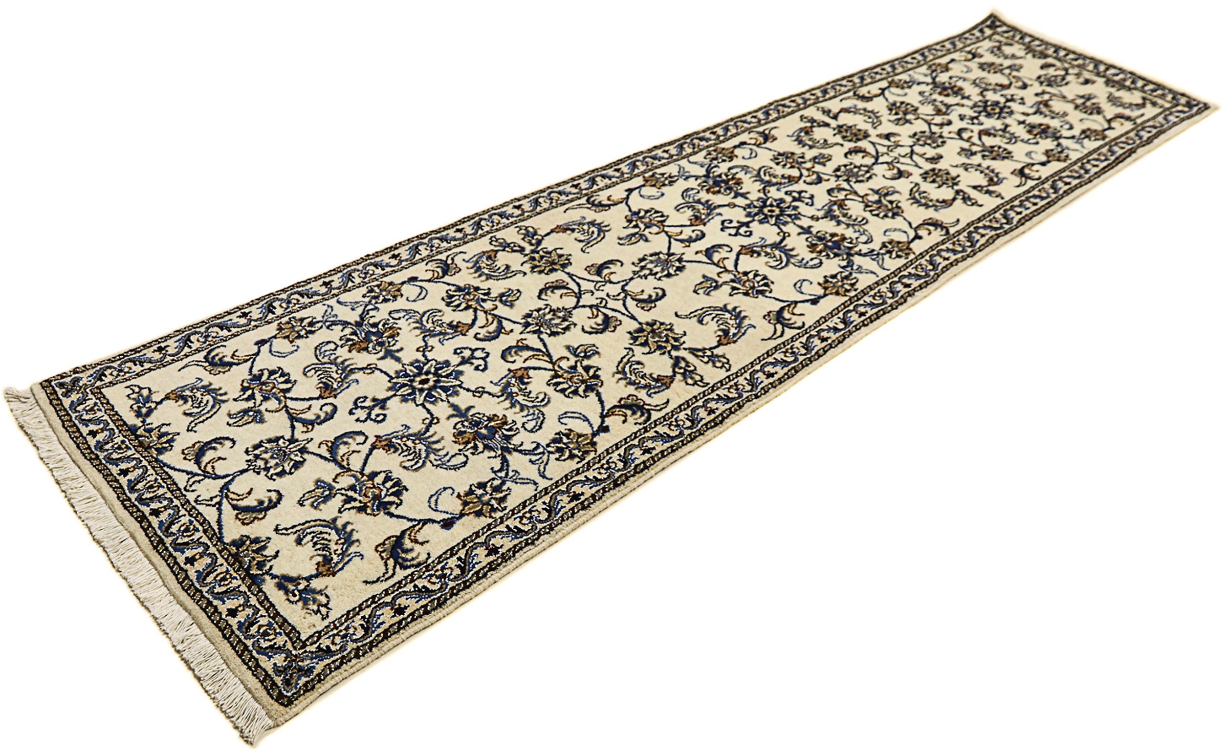 Image of morgenland Orientteppich »Perser - Nain - 284 x 76 cm - beige«, rechteckig, 12 mm Höhe, Wohnzimmer, Handgeknüpft, Einzelstück mit Zertifikat bei Ackermann Versand Schweiz