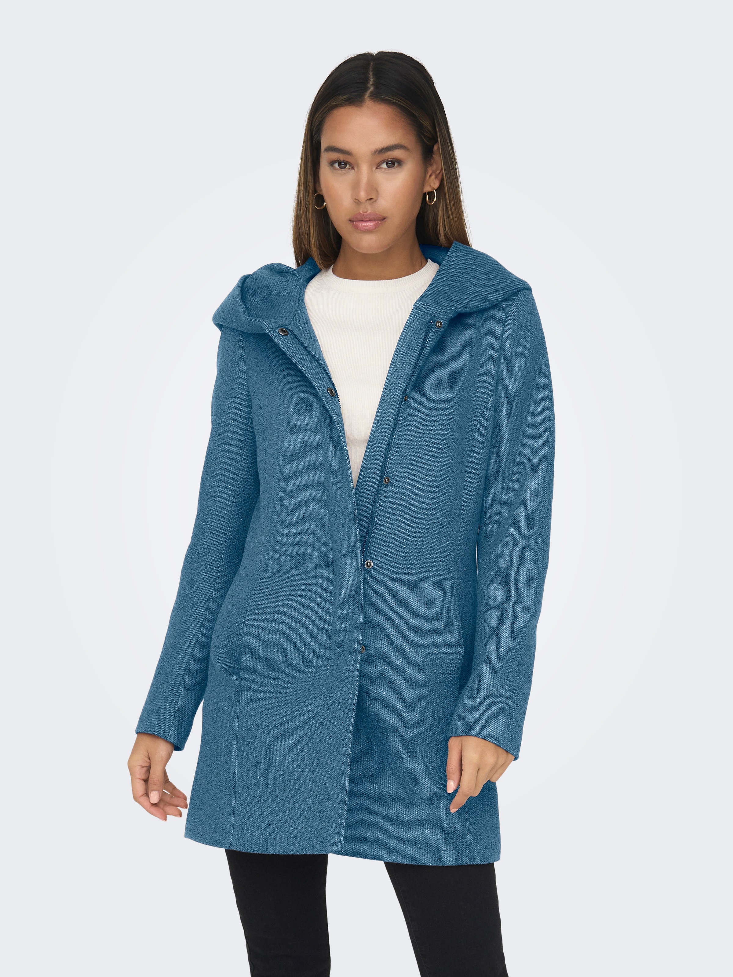 Image of ONLY Langjacke "ONLSEDONA LIGHT COAT OTW NOOS" mit Kapuze Materialmix