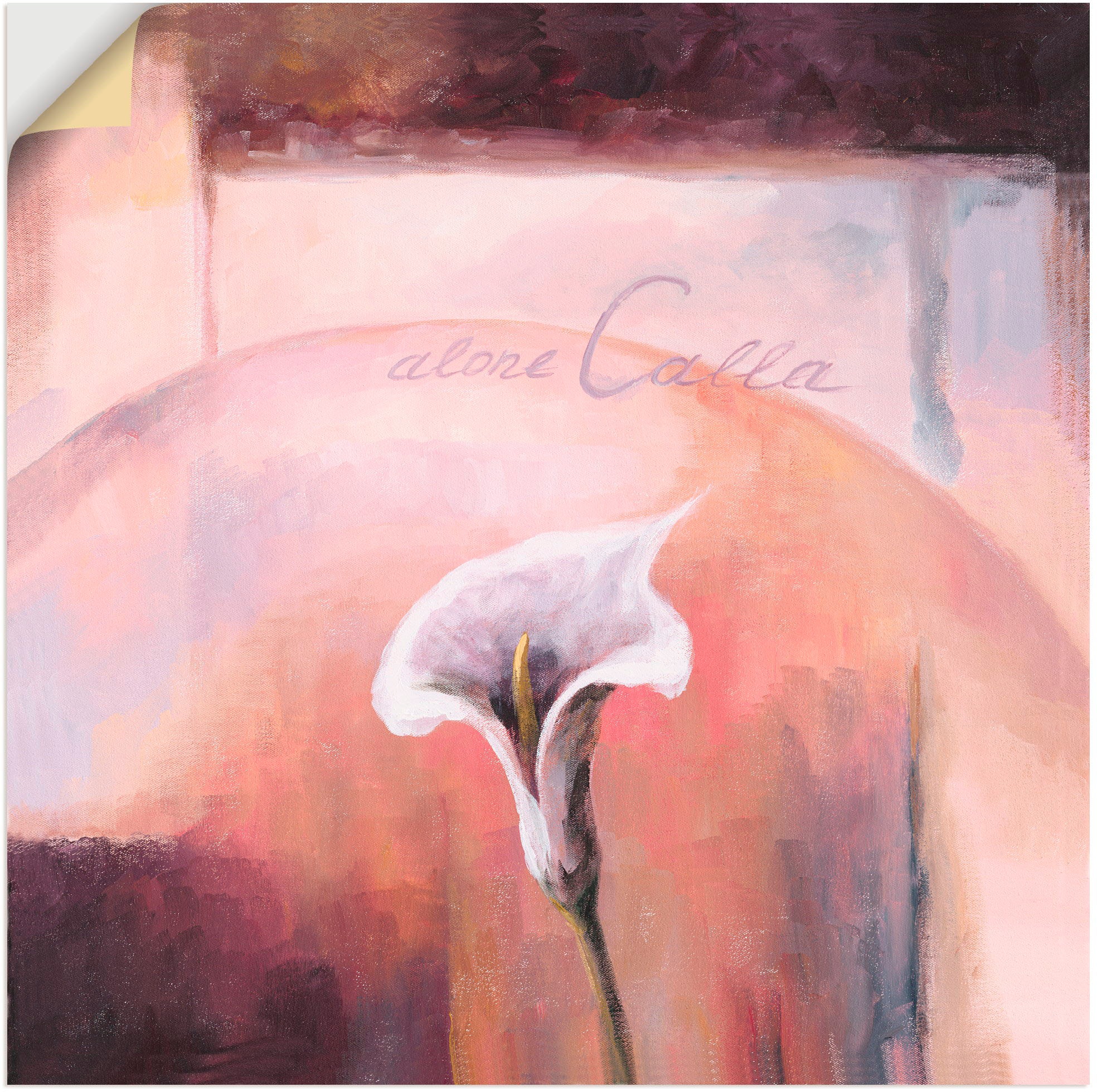 Image of Artland Wandbild »Calla«, Blumen, (1 St.), in vielen Grössen & Produktarten - Alubild / Outdoorbild für den Aussenbereich, Leinwandbild, Poster, Wandaufkleber / Wandtattoo auch für Badezimmer geeignet bei Ackermann Versand Schweiz