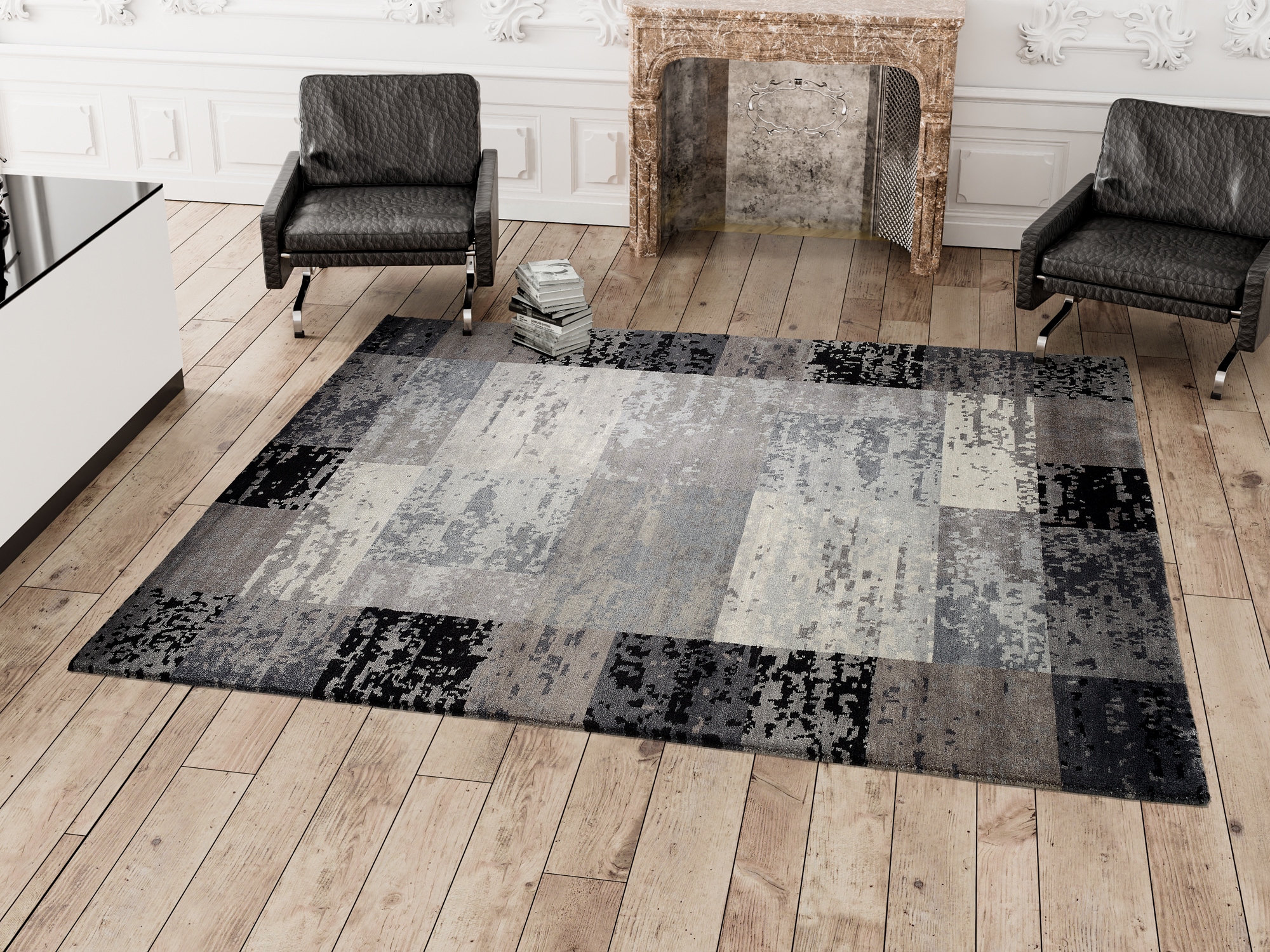Image of OCI DIE TEPPICHMARKE Teppich "AWARD MUSTANG" rechteckig 10 mm Höhe handgeknüpft, echter Design Teppich aus Nepal, 100% Naturfaser.