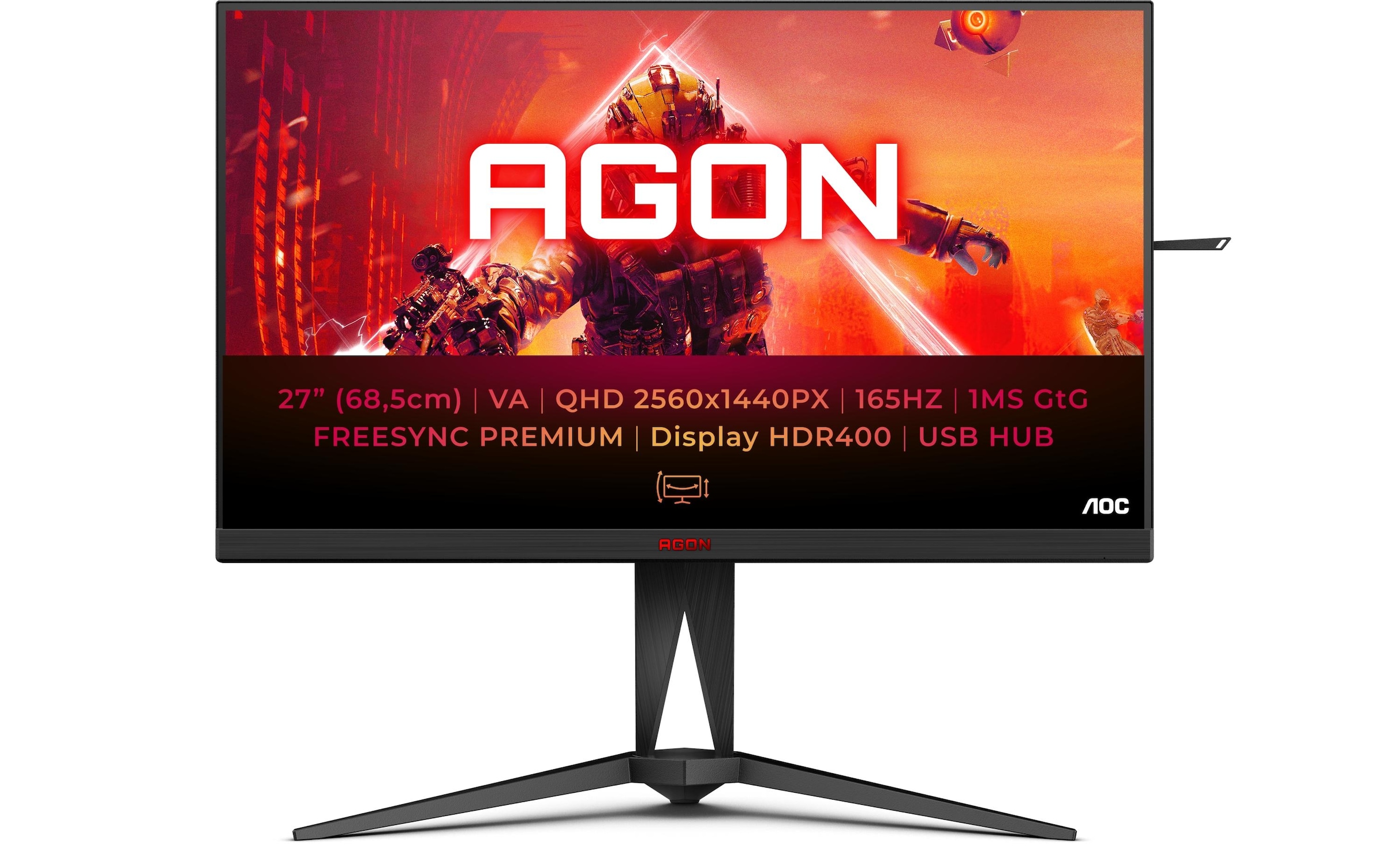 AOC Moniteur de jeu »AG275QXN« 68,58 cm/27 ″  2560 x 1440 px 165 Hz