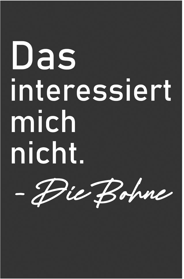 Image of queence Metallbild "Die Bohne" Sprüche 1 Stk. tlg.