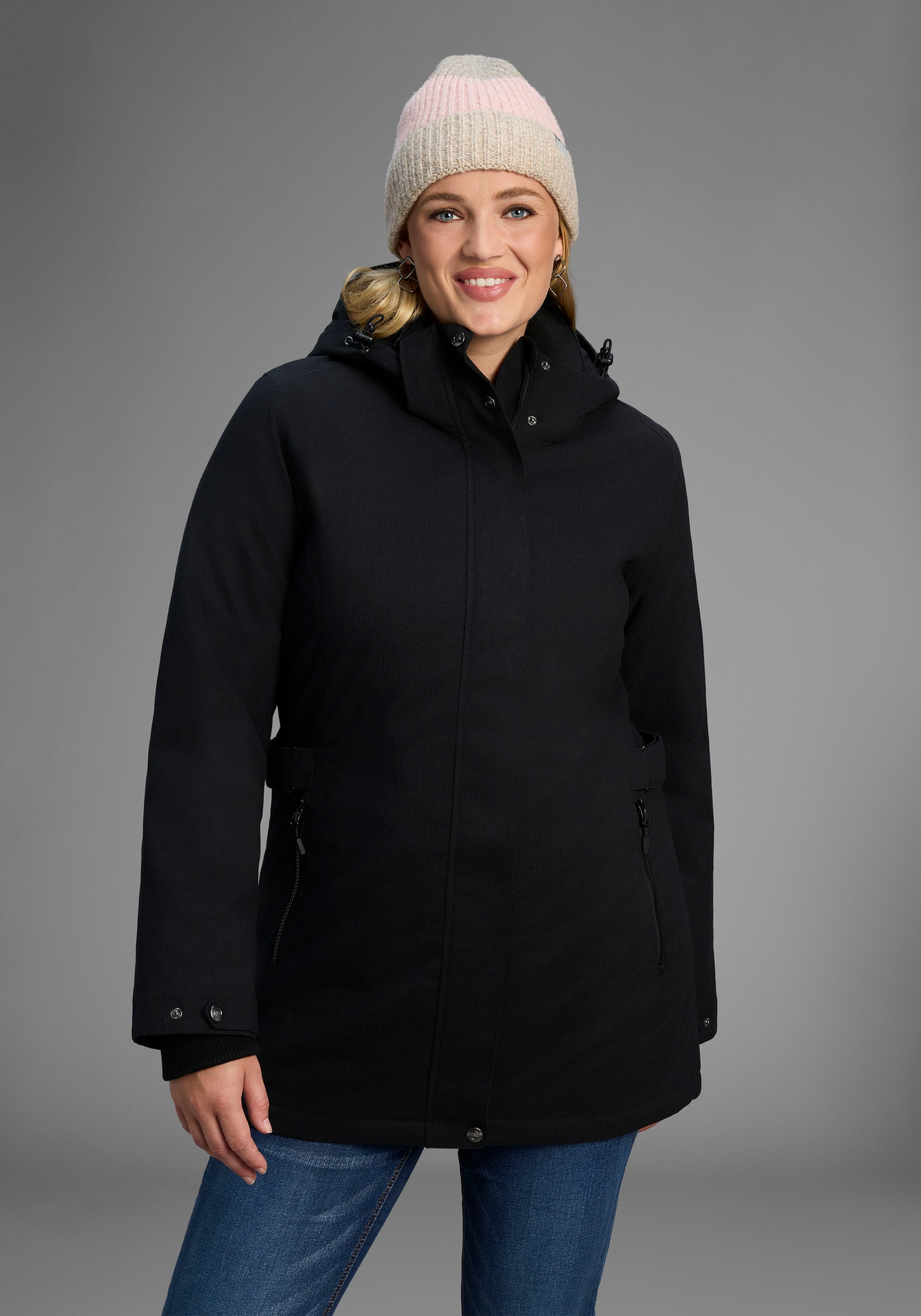 Image of Polarino Funktionsparka mit Kapuze Grosse Grössen, Winterjacke, wasserabweisend, winddicht atmungsaktiv
