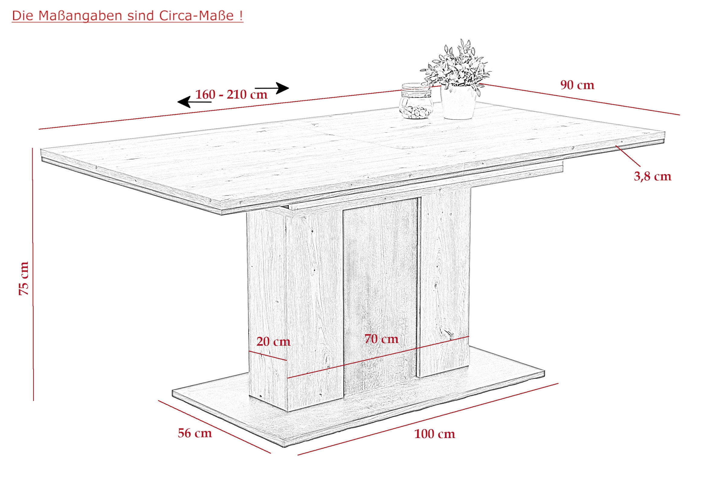 HELA Essgruppe »ATLANTA« 1 Tisch / 4 Stühle, 5 Stk. tlg. Tischplatte ausziehbar, XL Sitzbreite