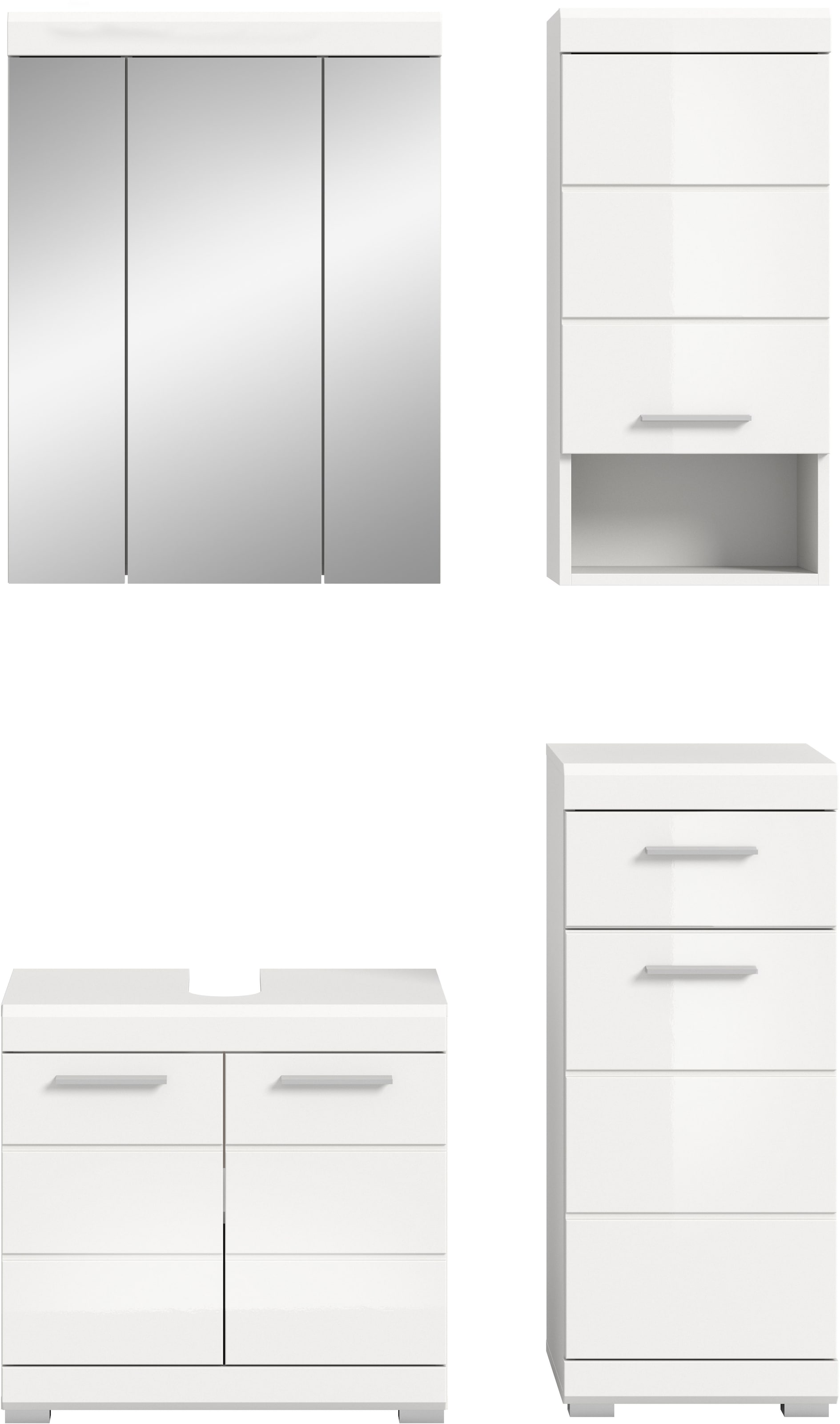 welltime Ensemble de meubles de salle de bain »Siena, 4 teilig, bestehend aus:« Set, TOPSELLER!, 4 cuis tlg.