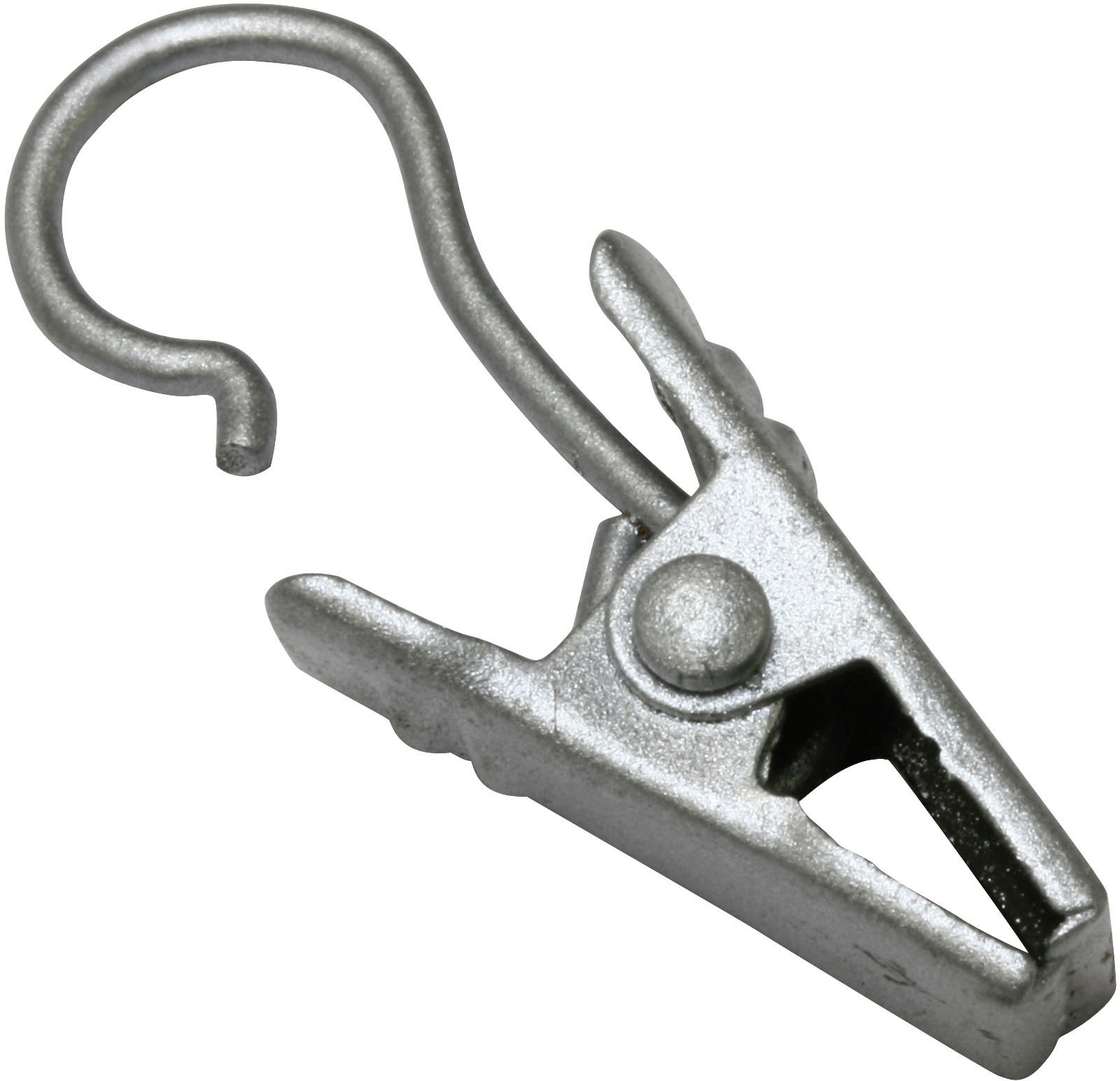 Image of GARDINIA Gardinenhaken "Clipshaken mit Klammer Metall" Zubehör Vitragestangen/Caféhausstangen