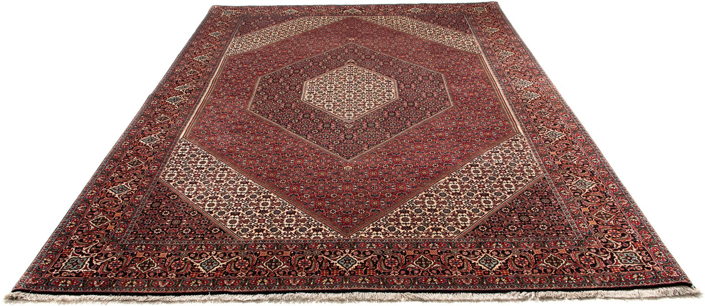 Image of morgenland Orientteppich »Perser - Bidjar - 309 x 208 cm - dunkelrot«, rechteckig, 15 mm Höhe, Wohnzimmer, Handgeknüpft, Einzelstück mit Zertifikat bei Ackermann Versand Schweiz