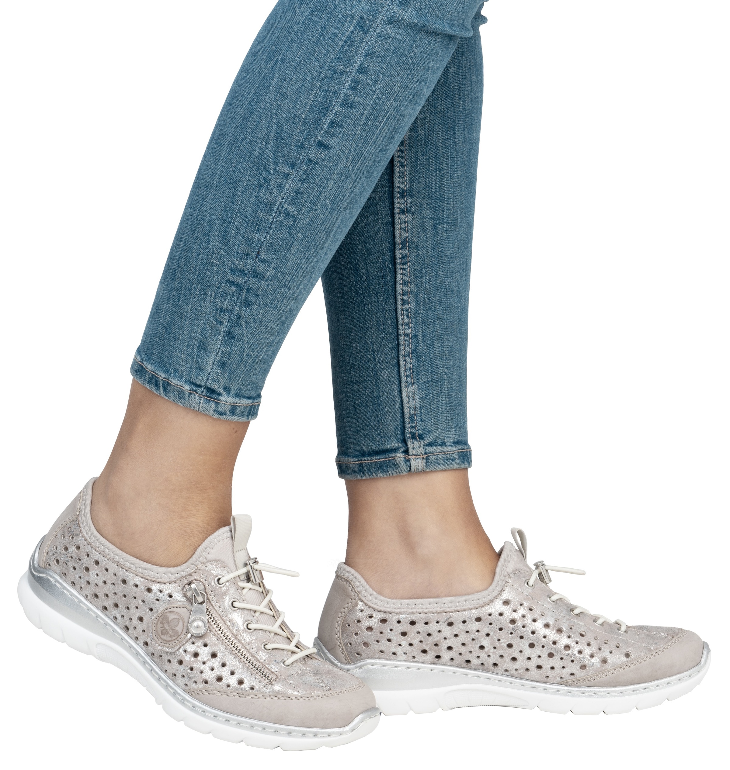 Rieker Slip-On Sneaker  , Schlupfschuh, Freizeitschuh, Halbschuh mit Schnellverschluss