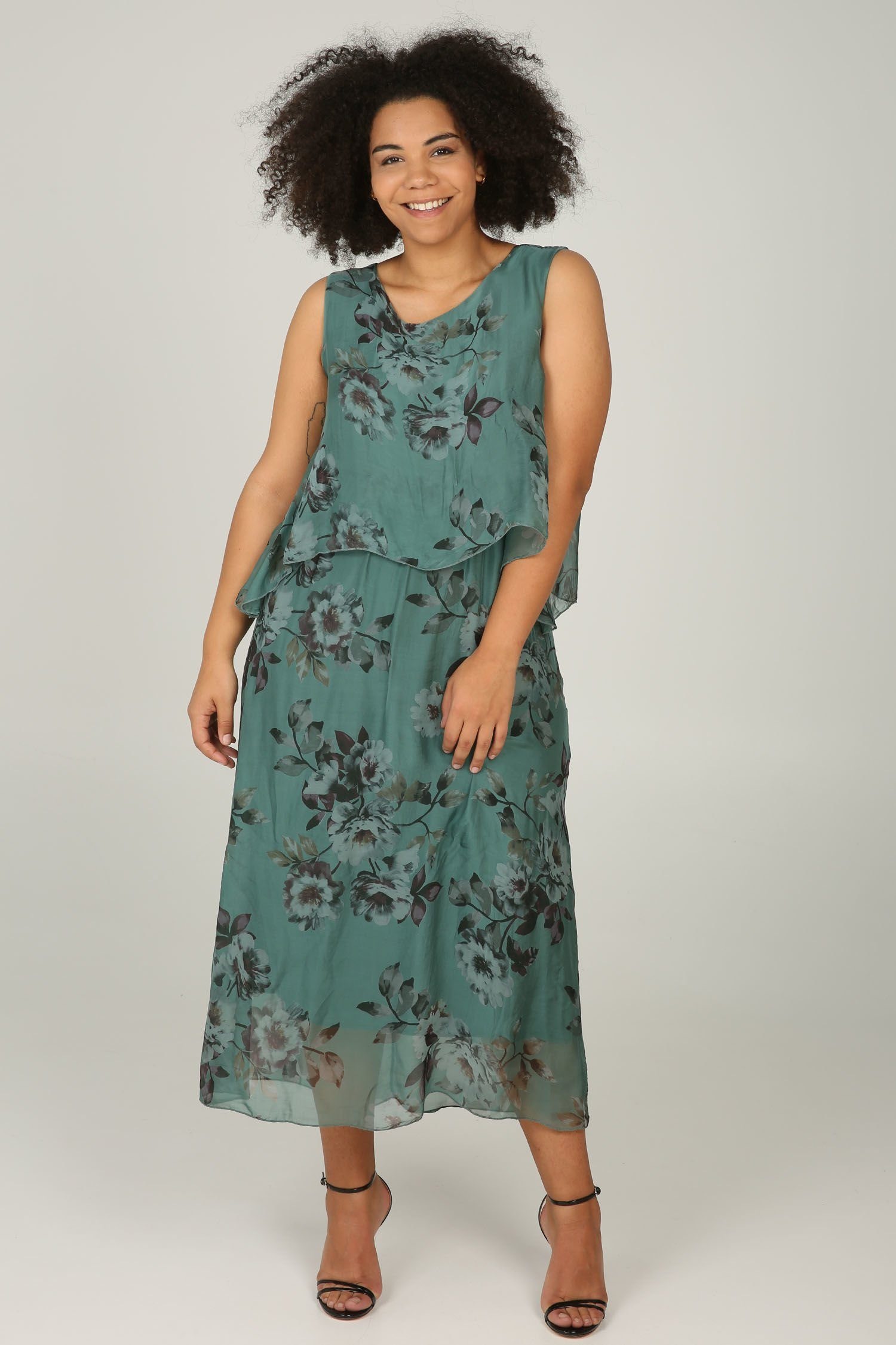 Maxikleid »Langes Kleid mit Blumen-Print«