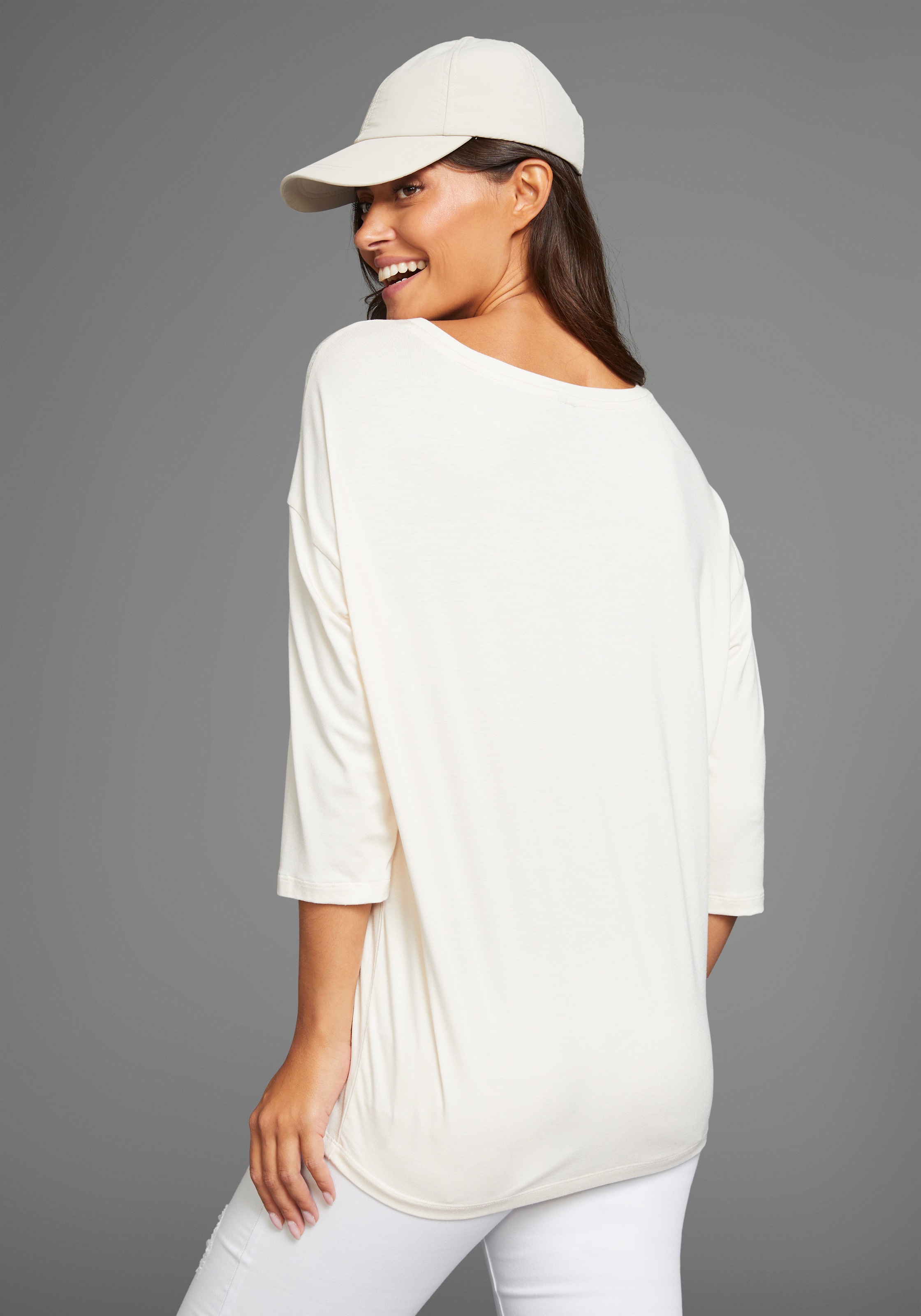 Laura Scott 3/4-Arm-Shirt, mit Grafik- Alloverprint