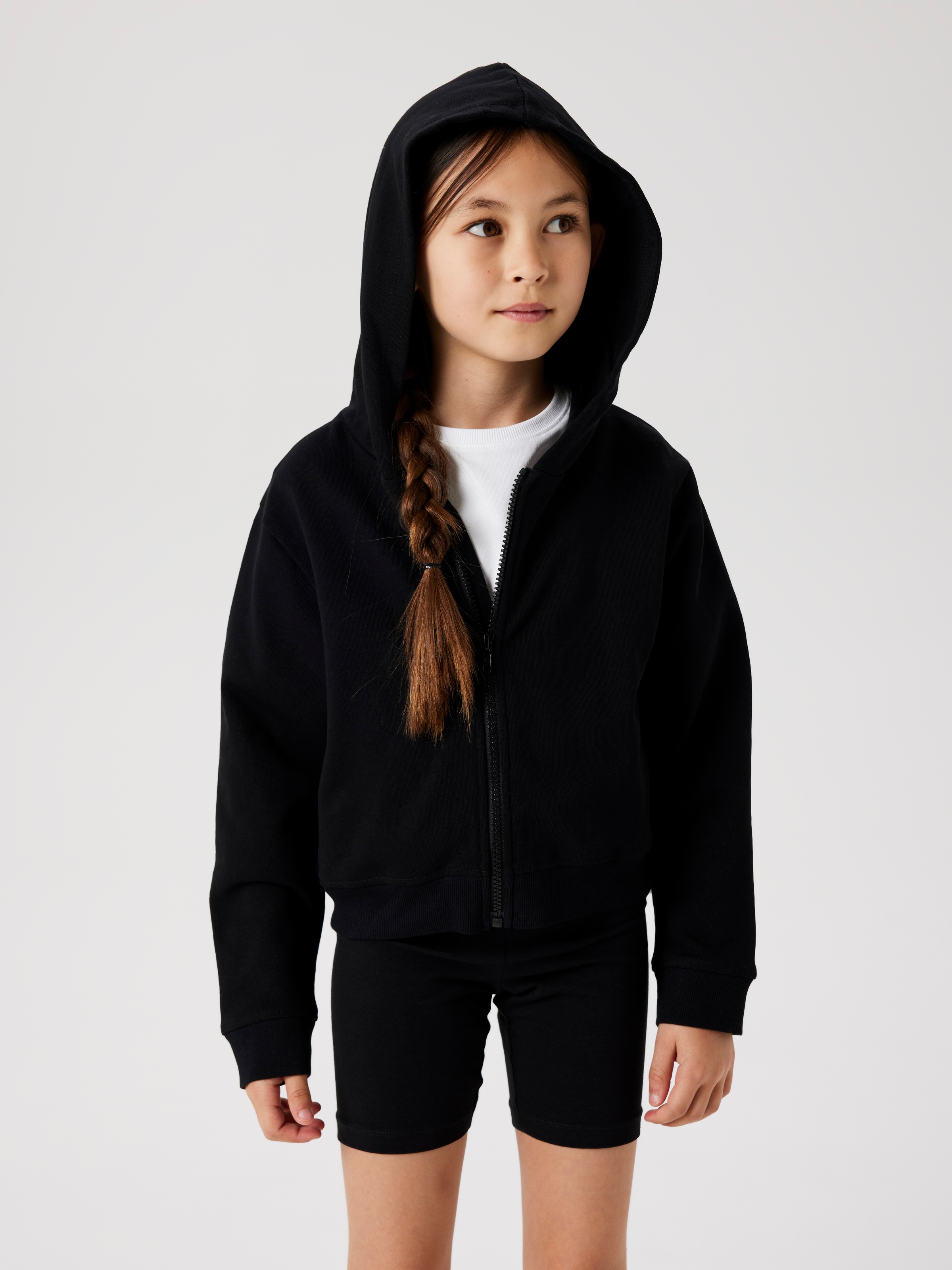 Image of Name It Kapuzensweatjacke "NKFMILLE SHORT NREG SWE CARD WH UNB NOOS"