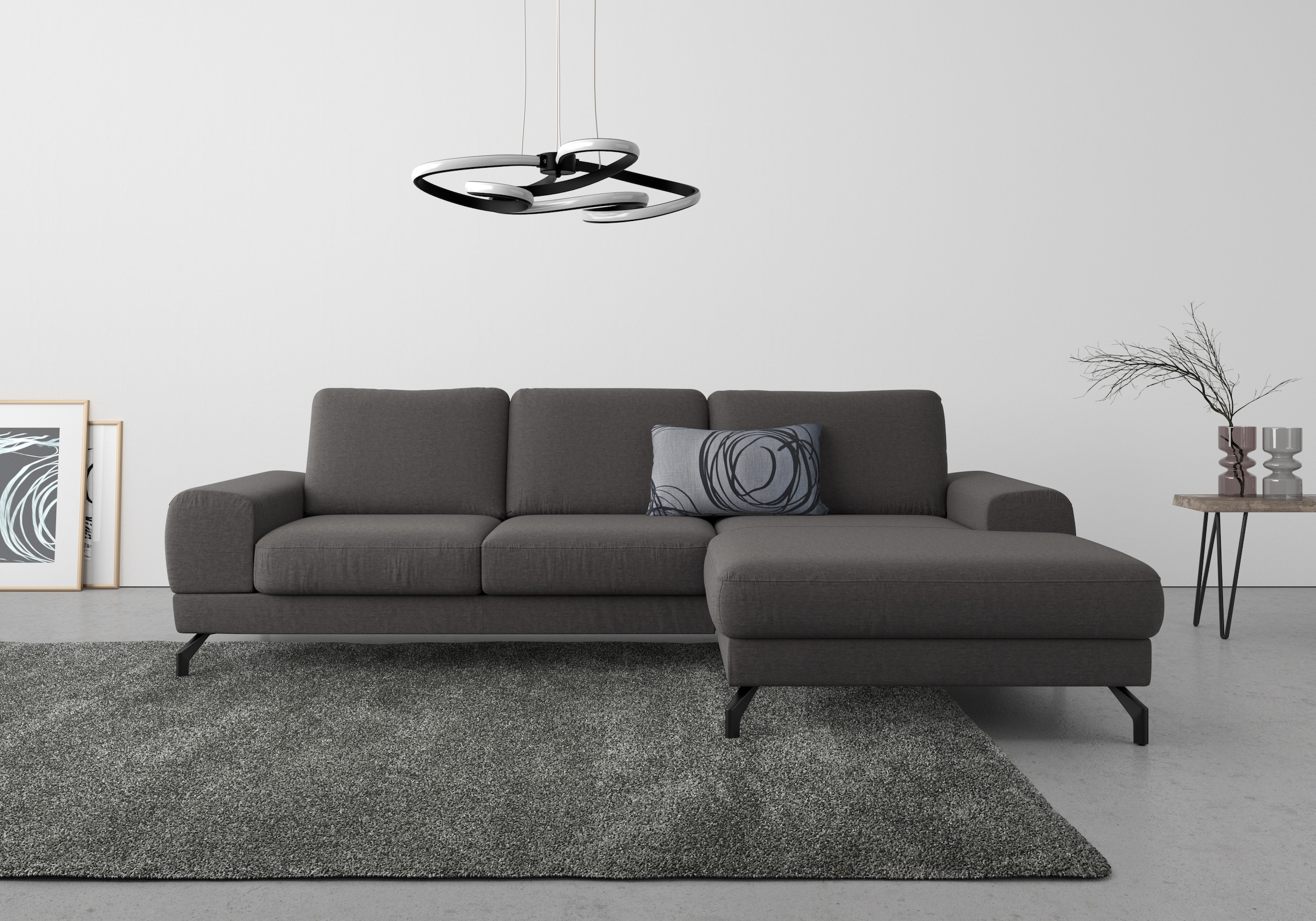 sit&more Ecksofa »Cinturo L-Form« inklusive Sitztiefenverstellung und Federkern, Sitzhöhe 45 cm