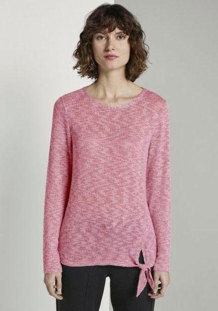 Image of TOM TAILOR Langarmshirt, mit Knoten-Detail am Saum bei Ackermann Versand Schweiz