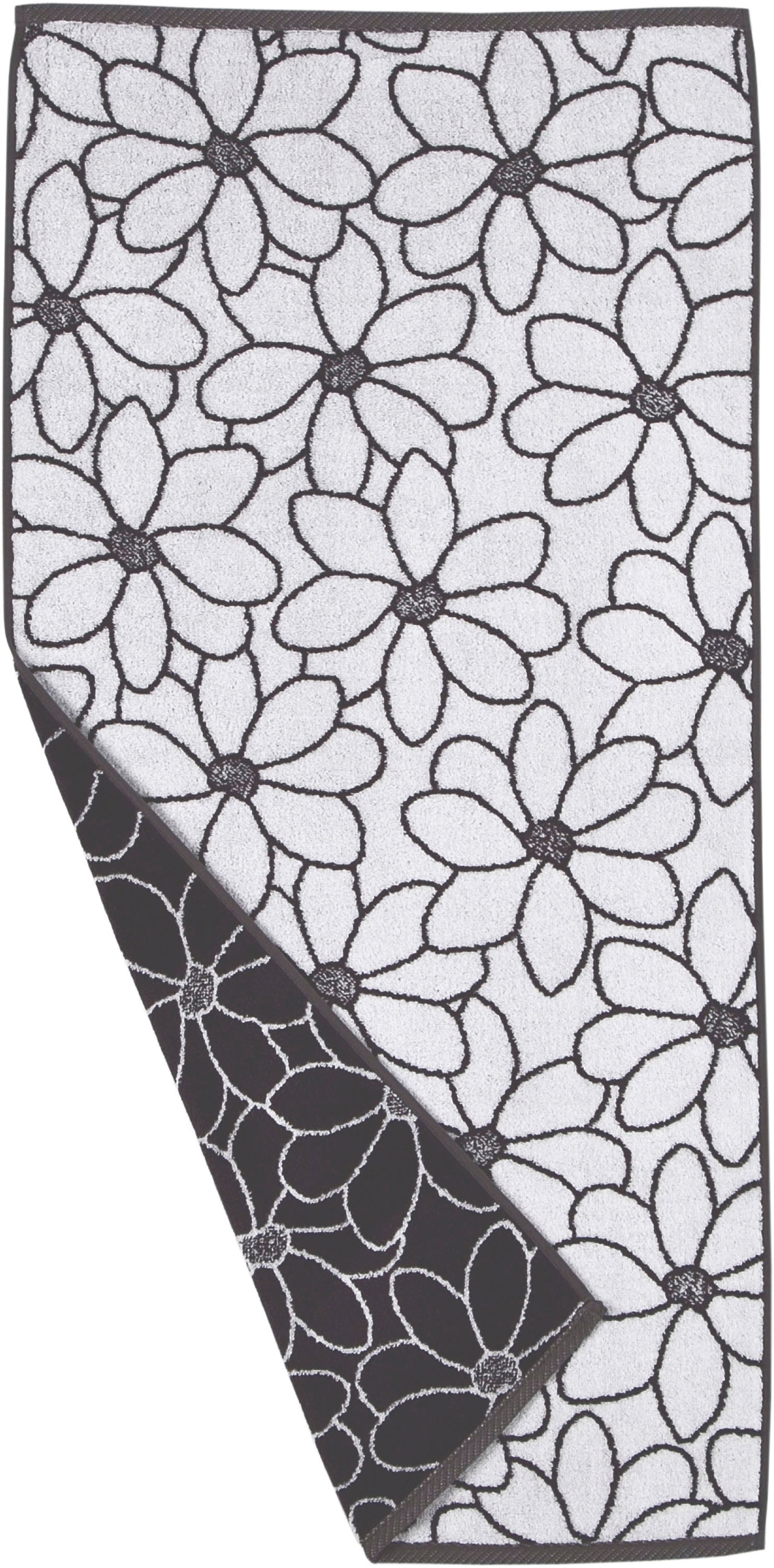 ROSS Badetuch »Blütenfond«, (1 St.), aus feinster Mako-Baumwolle