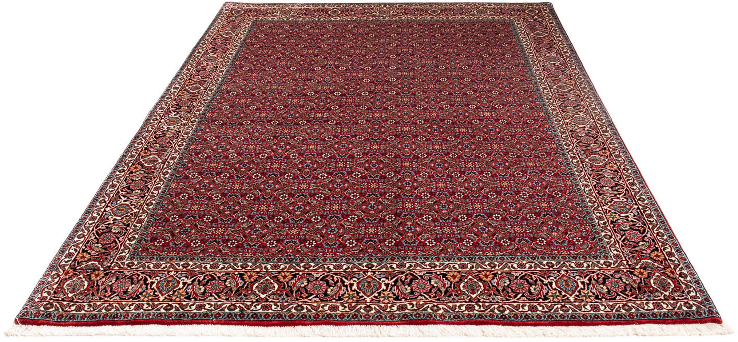Image of morgenland Orientteppich »Perser - Bidjar - 231 x 170 cm - dunkelrot«, rechteckig, 15 mm Höhe, Wohnzimmer, Handgeknüpft, Einzelstück mit Zertifikat bei Ackermann Versand Schweiz