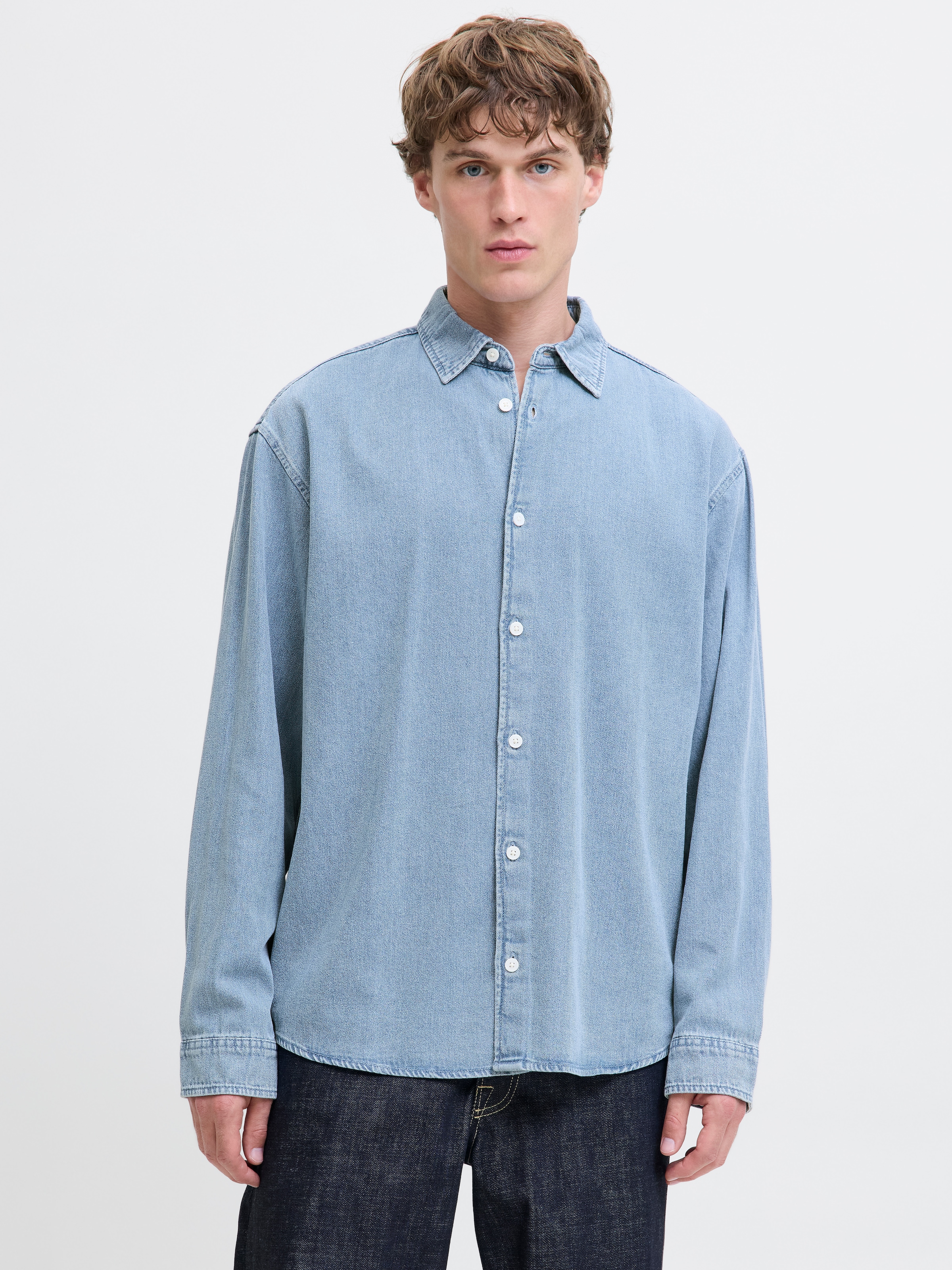 Image of Jack & Jones Langarmhemd "JORNORREBRO DENIM SHIRT LS SN"