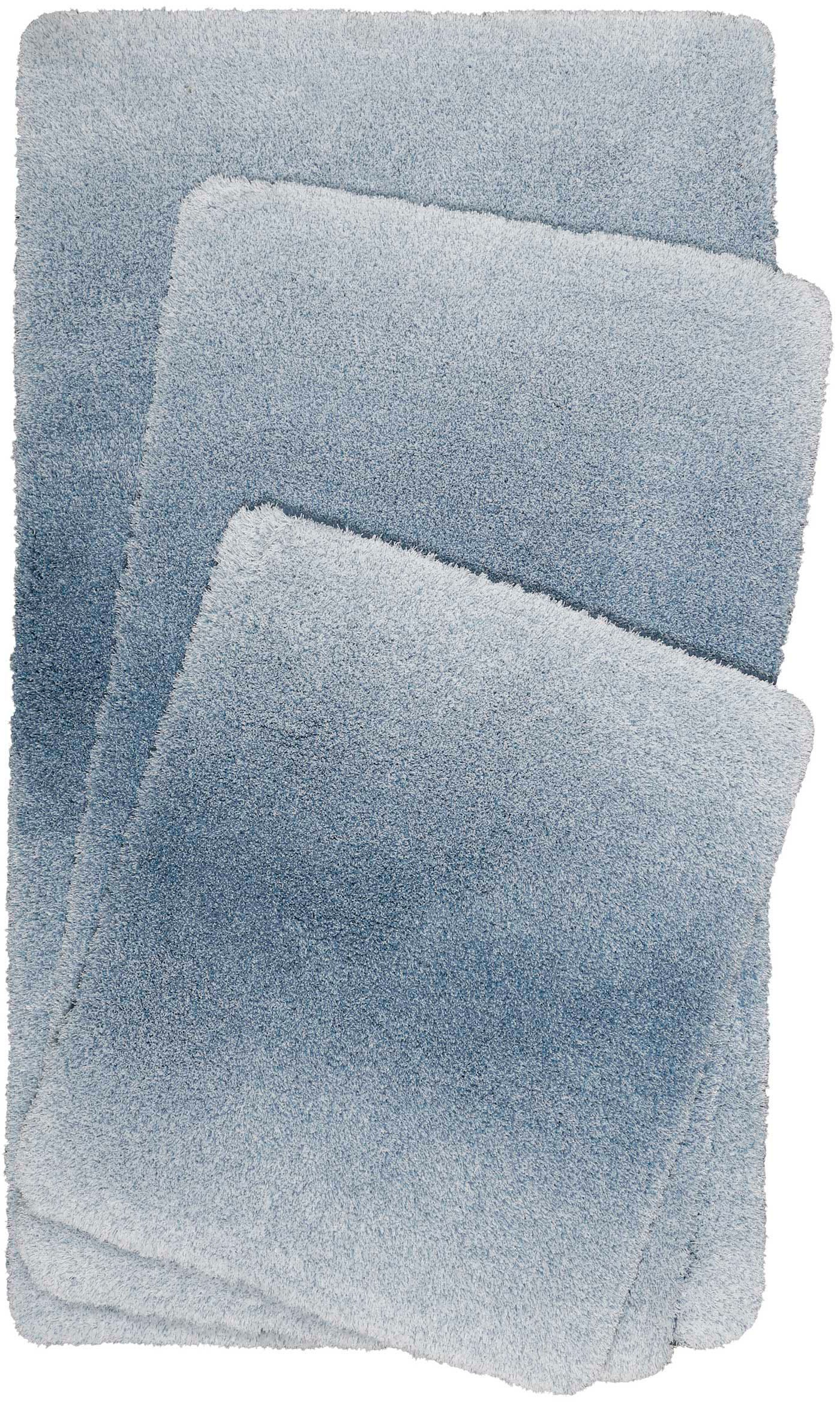 Wecon home Basics Badematte »Luuk WB-2705«, Höhe 25 mm, rutschhemmend beschichtet, fussbodenheizungsgeeignet-schnell trocknend, trendiger Farbverlauf, waschbar, weicher Badezimmerteppich