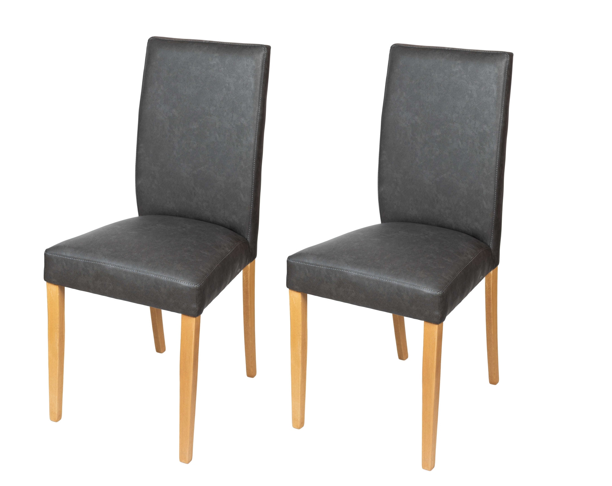 Home affaire Esszimmerstuhl »Evona Polsterstuhl, Küchenstuhl, 4-Fussstuhl« () 2 Stk.Kunstleder, 3 Farben, Massivholzbeine, stabil, zeitlos