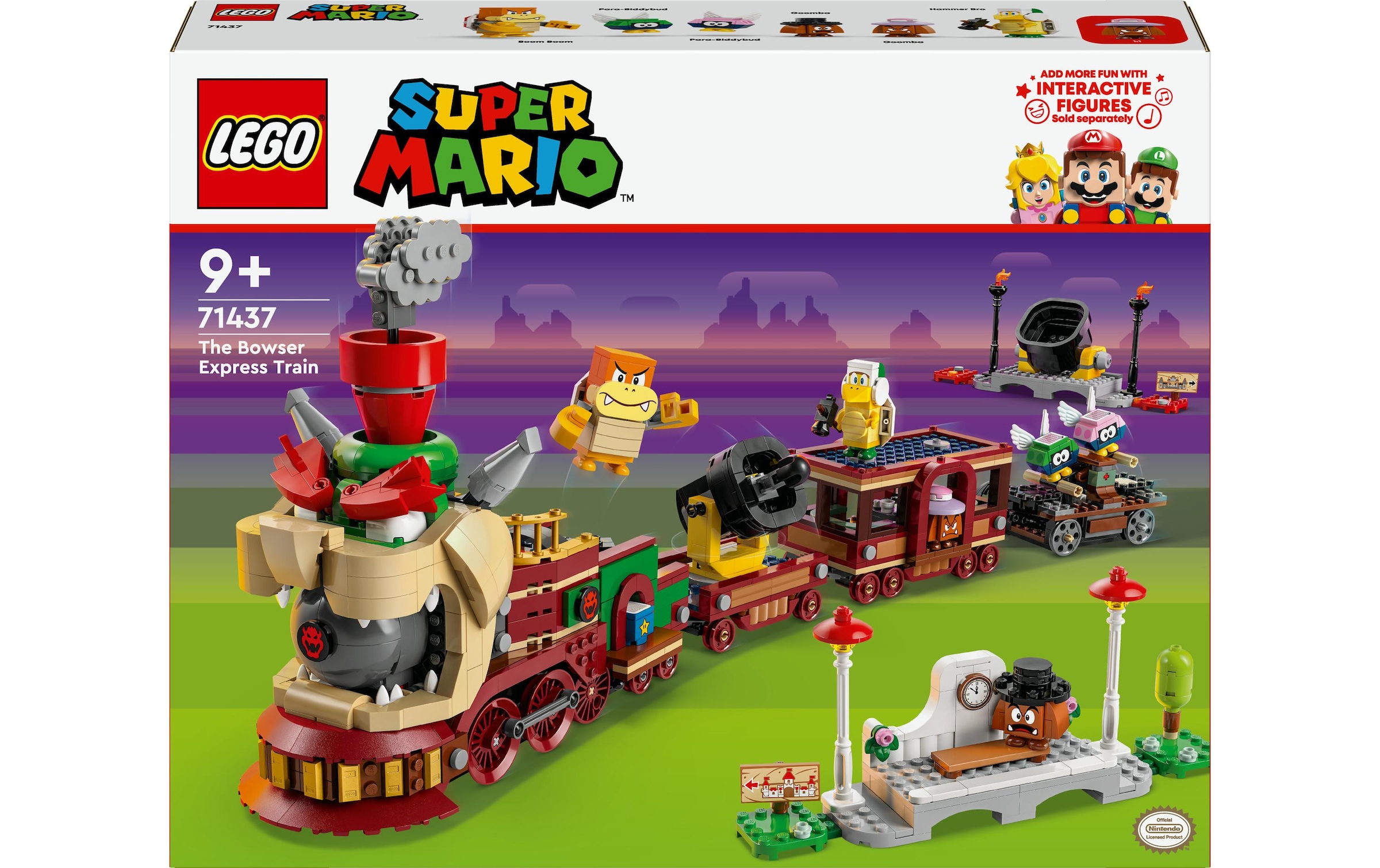 Konstruktionsspielsteine »Super Mario Der Bowser-Schnellzug 71437«, (1392 St.)