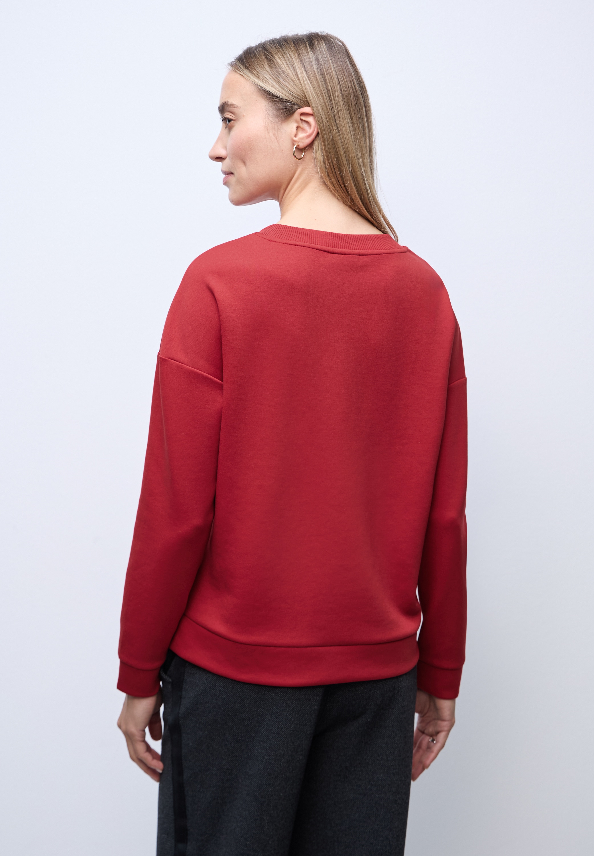 STREET ONE Sweater , Rundhals mit Ripp-Detail
