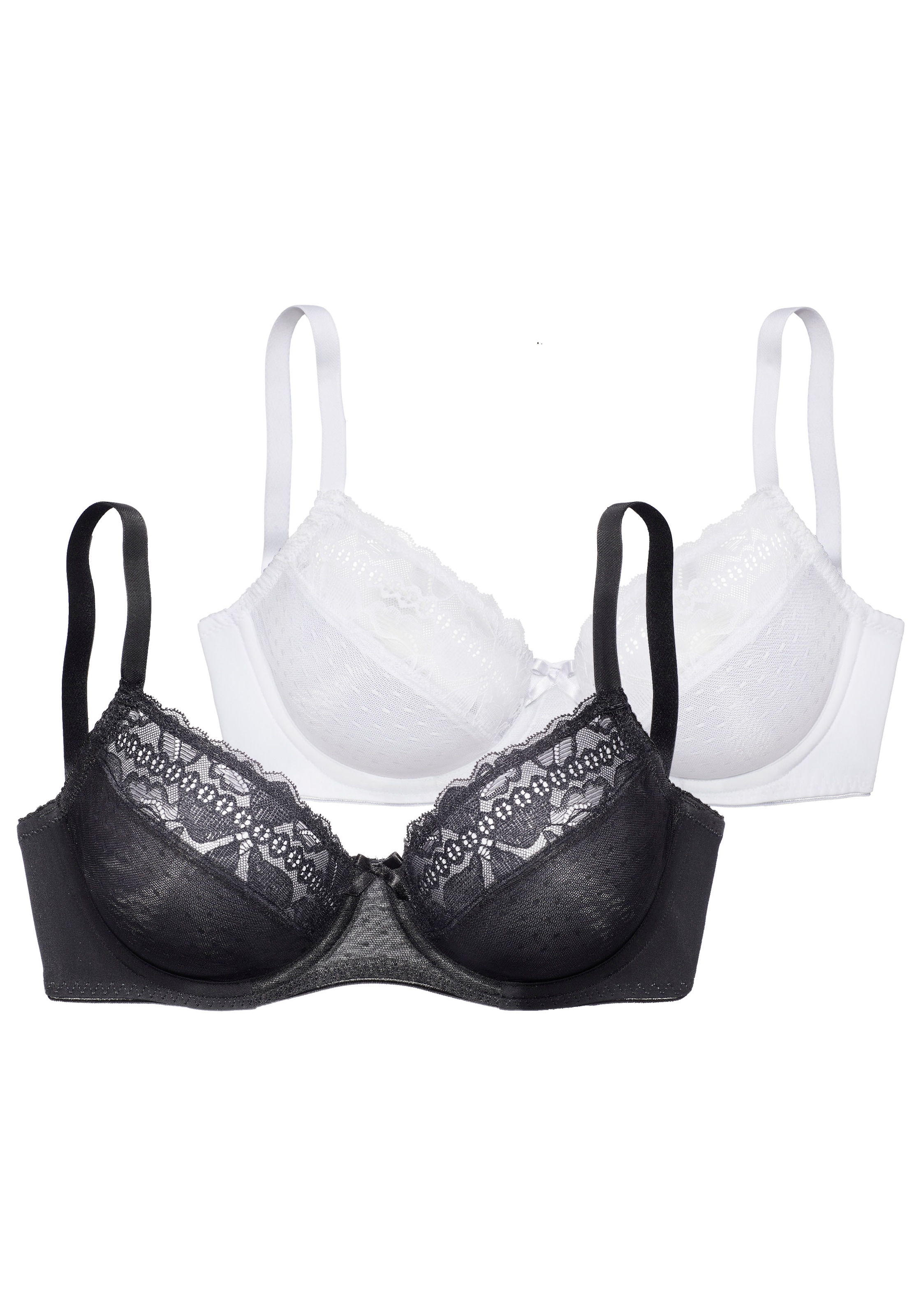 petite fleur Soutien-gorge à armatures Paquet, 2 Bügel, mit Jacquardspitze & Mesh