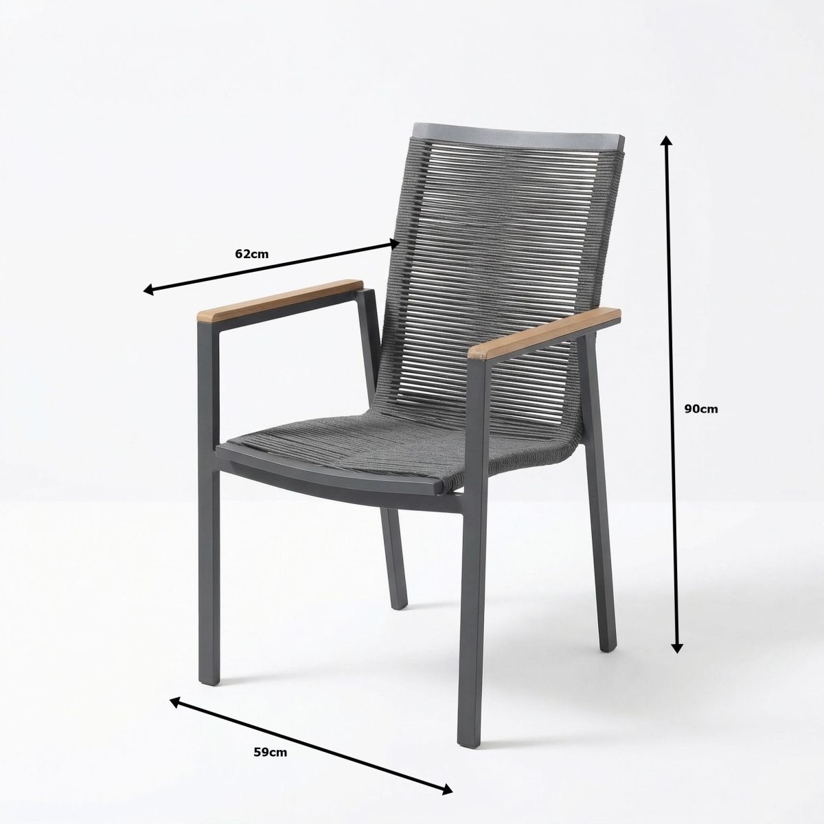 Ambiente Haus Salon de jardin »Garten 8er Set 220x95cm grau« Ensemble, 9 tlg.