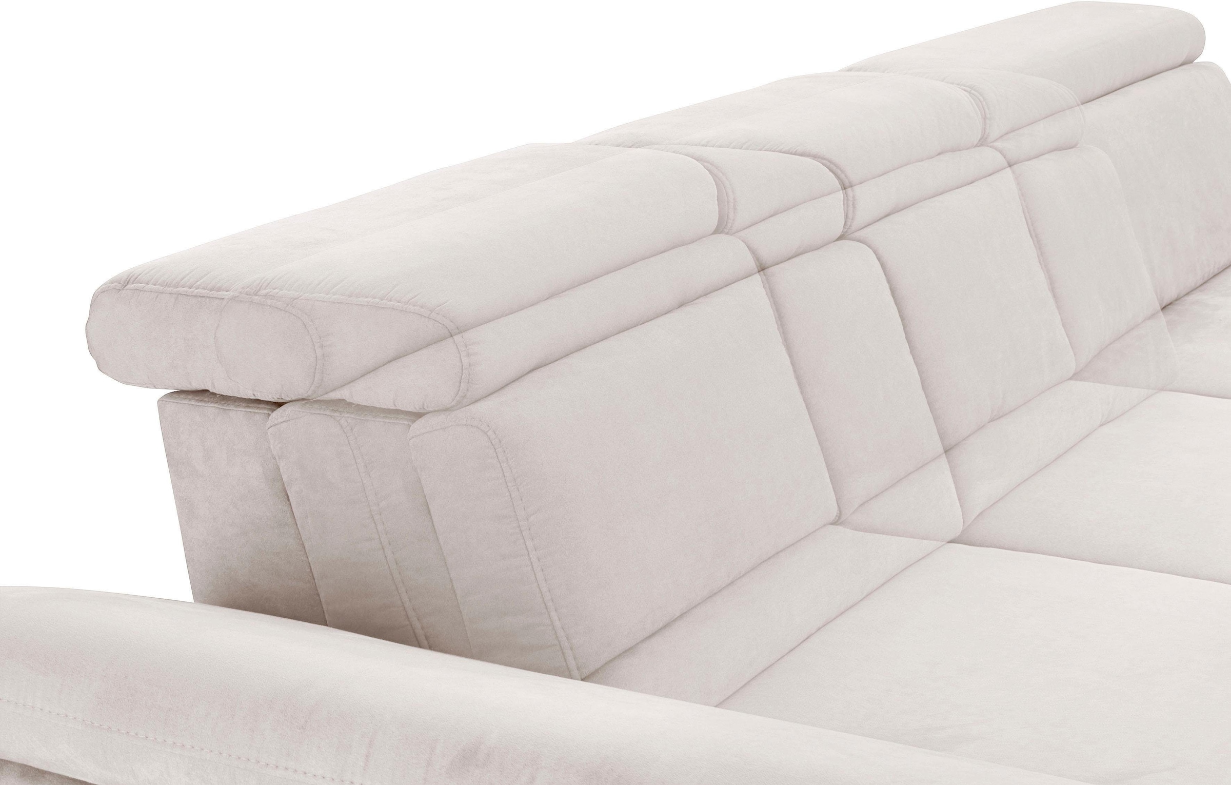 sit&more Ecksofa »Scorpio L-Form«, inklusive Sitztiefenverstellung, wahlweise mit Kopfverstellung
