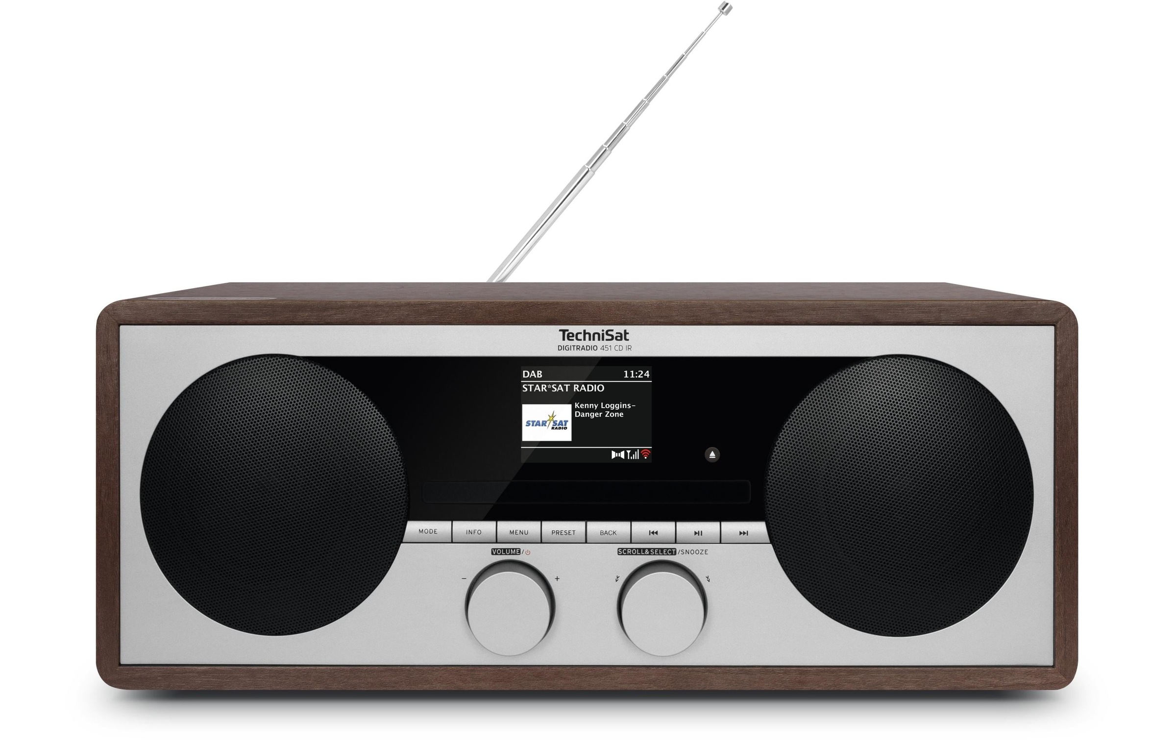 TechniSat CD-Radiorecorder »451 CD IR«, App, Display, Fernbedienung, Senderspeicher, CD-Player