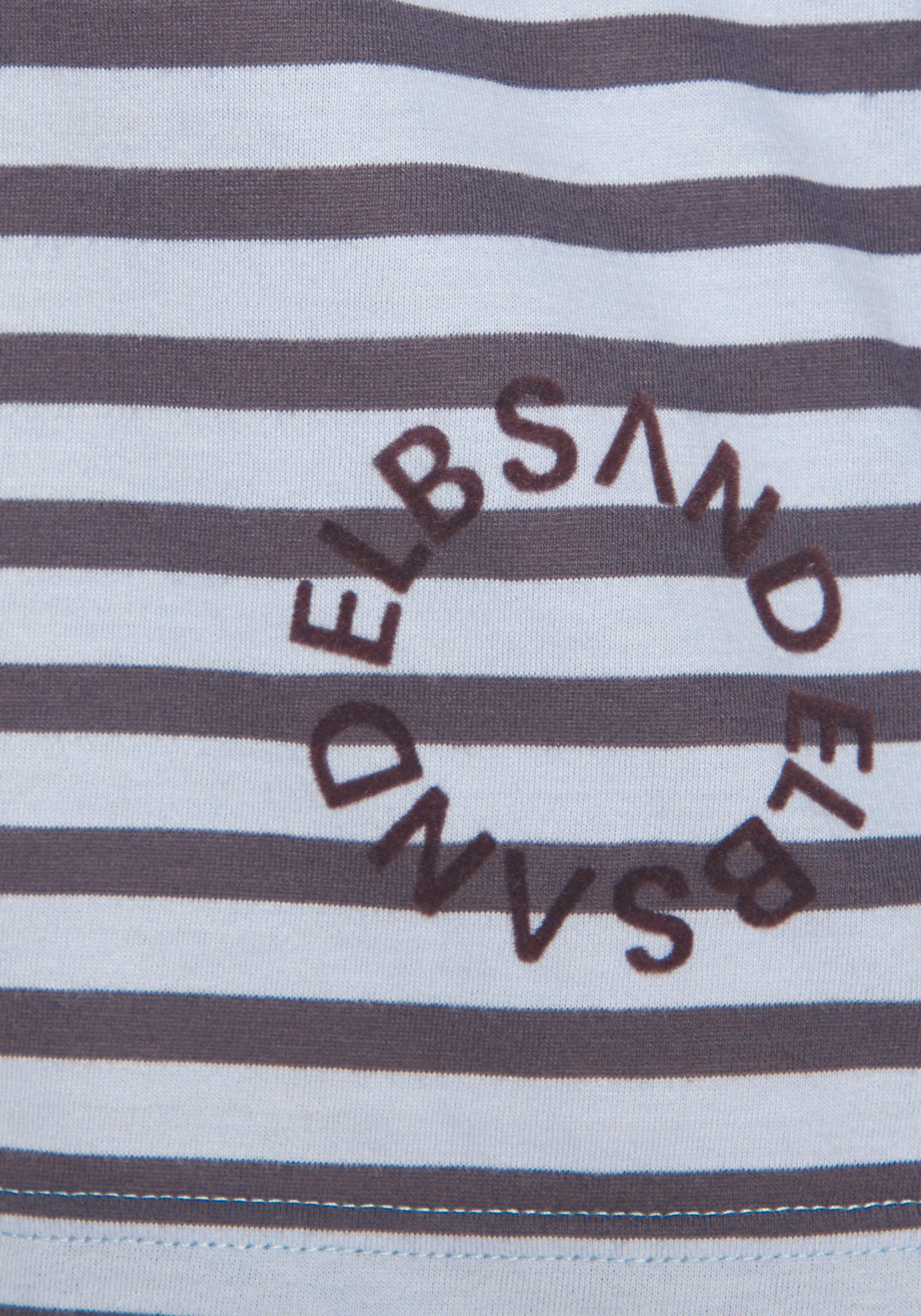 Elbsand Langarmshirt »Tooske« mit Ringelmuster, dezenter Logodruck, casual