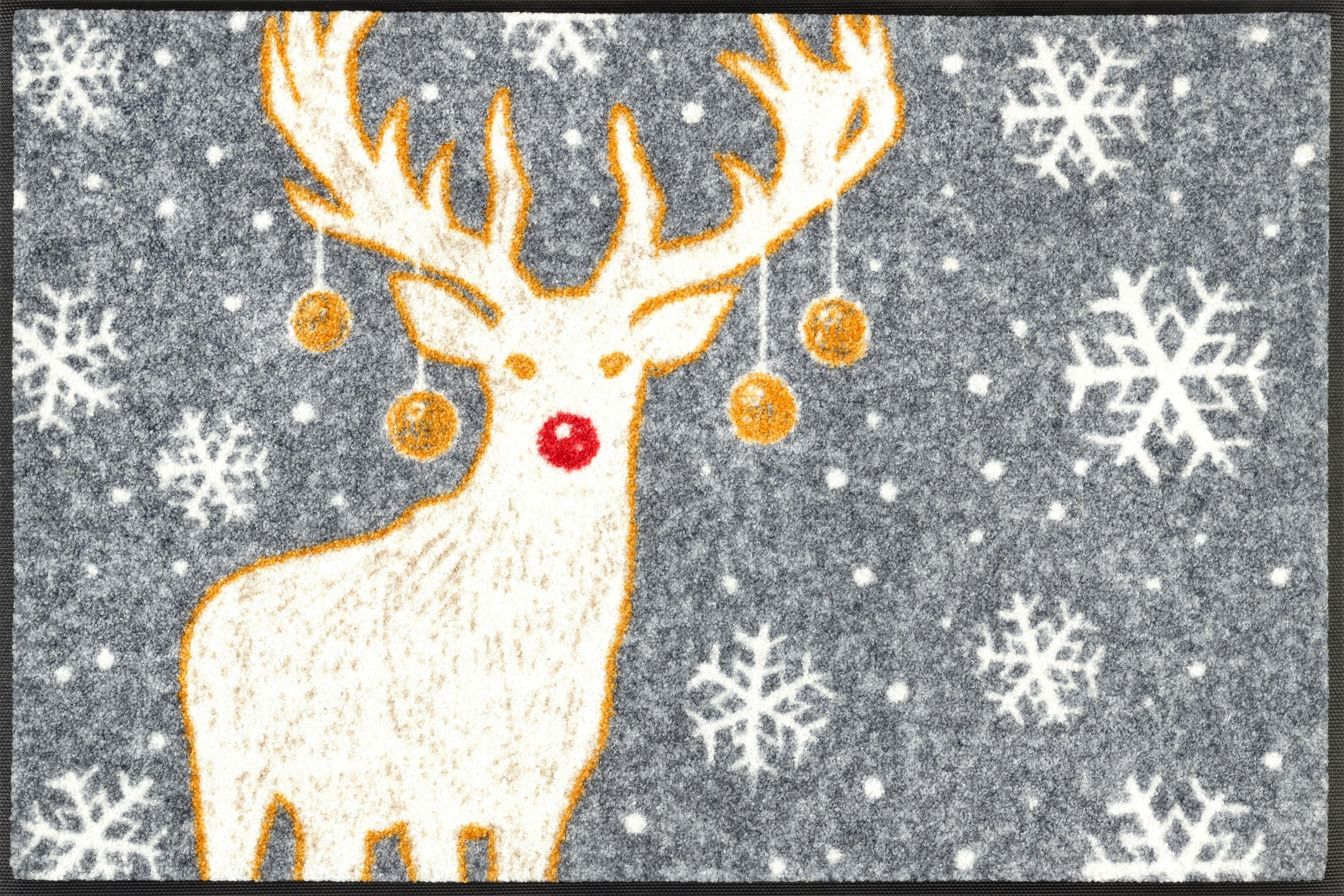 Image of wash+dry by Kleen-Tex Fussmatte »Arne«, rechteckig, 7 mm Höhe, Schmutzfangmatte, Motiv Weihnachten Hirsch, rutschhemmend, In- und Outdoor geeignet bei Ackermann Versand Schweiz