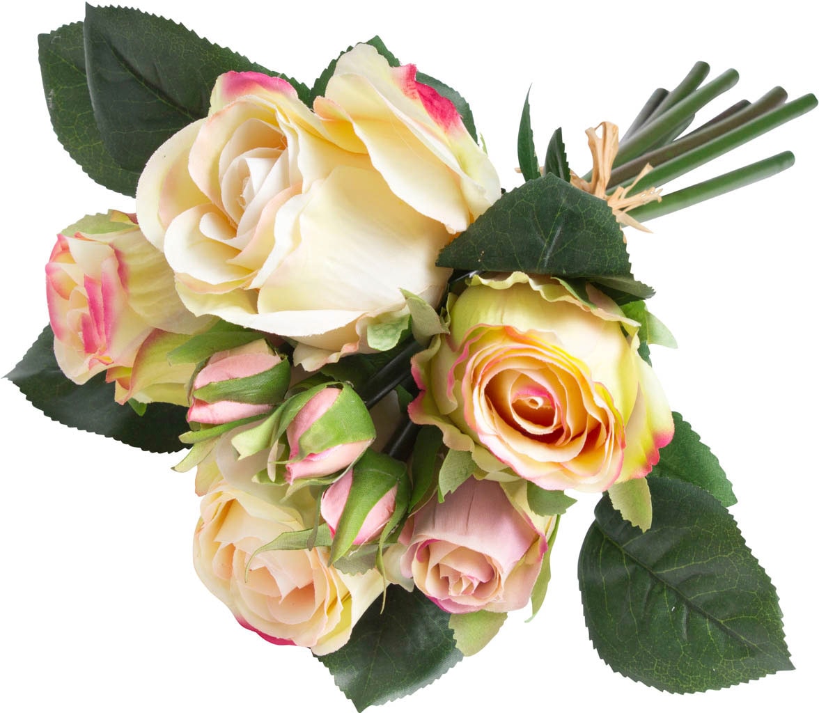 Botanic-Haus Kunstblume »Rosenstrauss mit 5 Rosen und 3 Knospen«