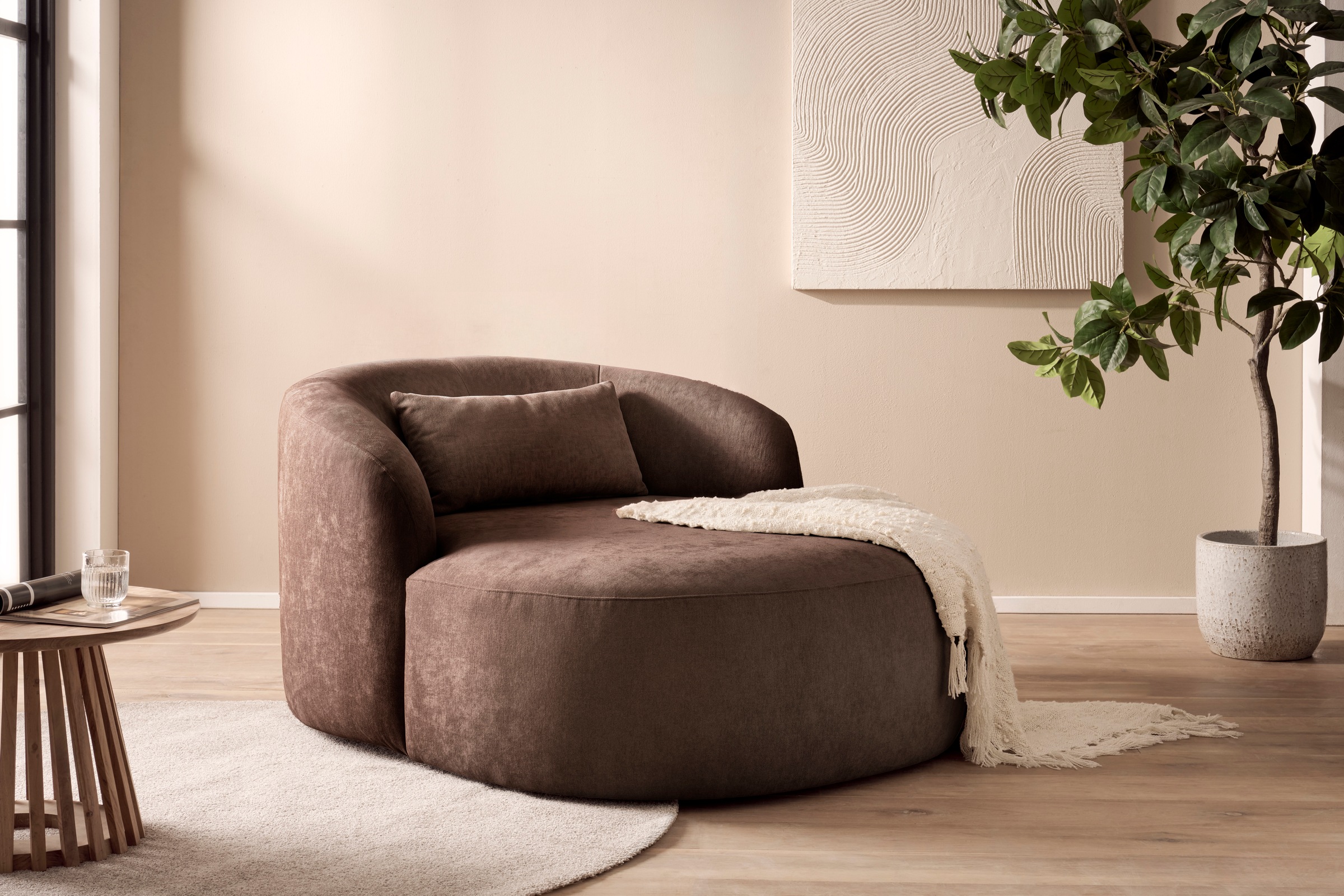 LeGer Home by Lena Gercke XXL-Sessel »Yllara, moderner Lesesessel, Loveseat mit grosszügiger Sitzfläche« mit geschwungener Rückenlehne in Samt oder Struktur