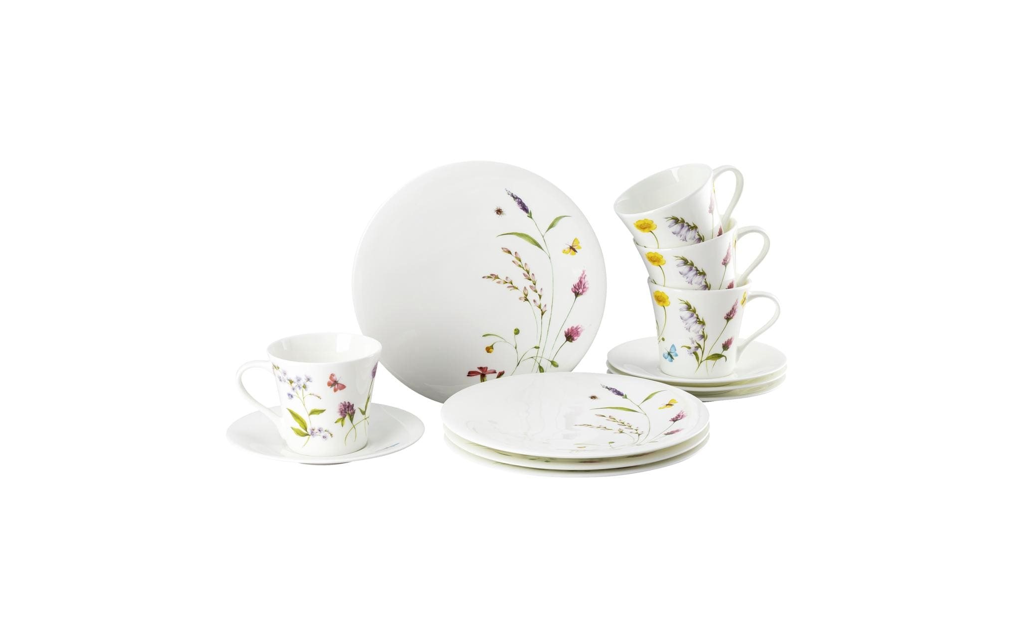Image of Hutschenreuther Kaffeeservice "Nora Spring Vibes Set 12-teilig" Porzellan-Geschirrset