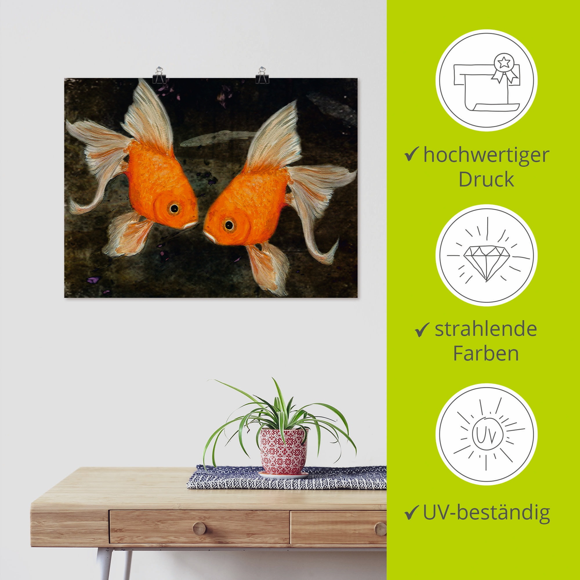 Artland Wandbild »Turtelfische« Wassertiere 1 Stk. tlg. als Leinwandbild, Poster, Wandaufkleber in verschied. Grössen