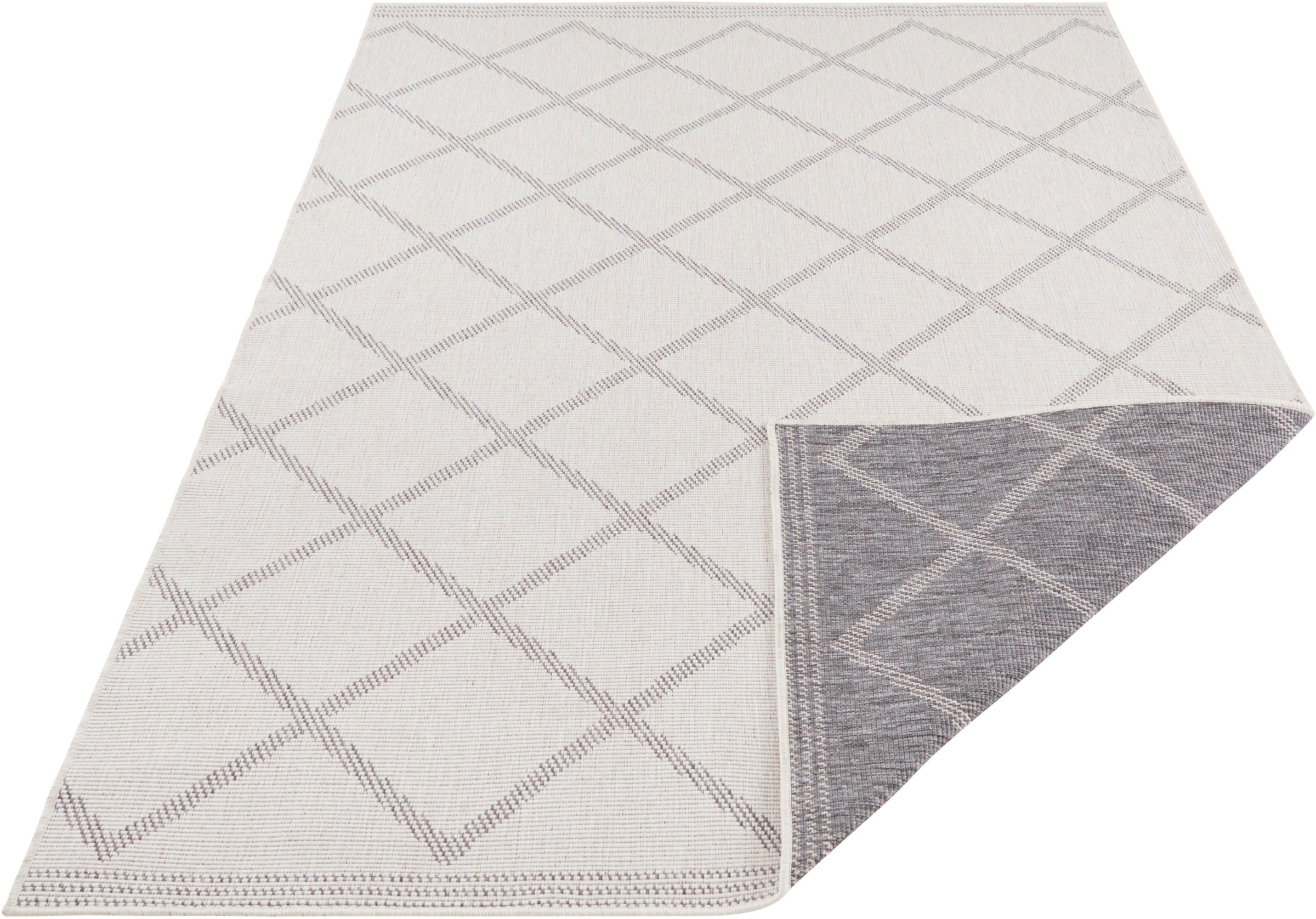 NORTHRUGS Teppich »Corsica Wendeteppich«, rechteckig, In-& Outdoor, Wetterfest, Balkon, Garten, Wohnzimmer, Wasserfest