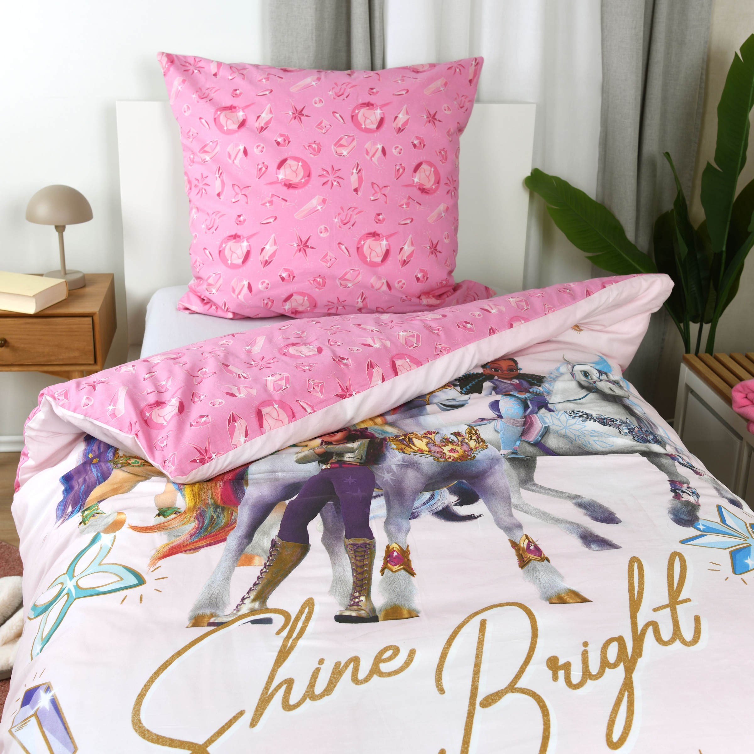 Unicorn Academy Linge de lit réversible »Unicorn Academy« 2 Mit praktischem Reissverschluss
