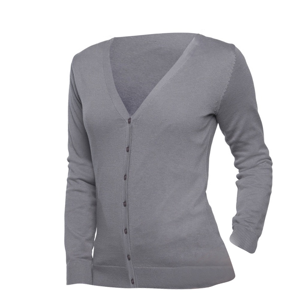 Strickjacke »Damen Goldfarbenen, V-Ausschnitt, Langarm«