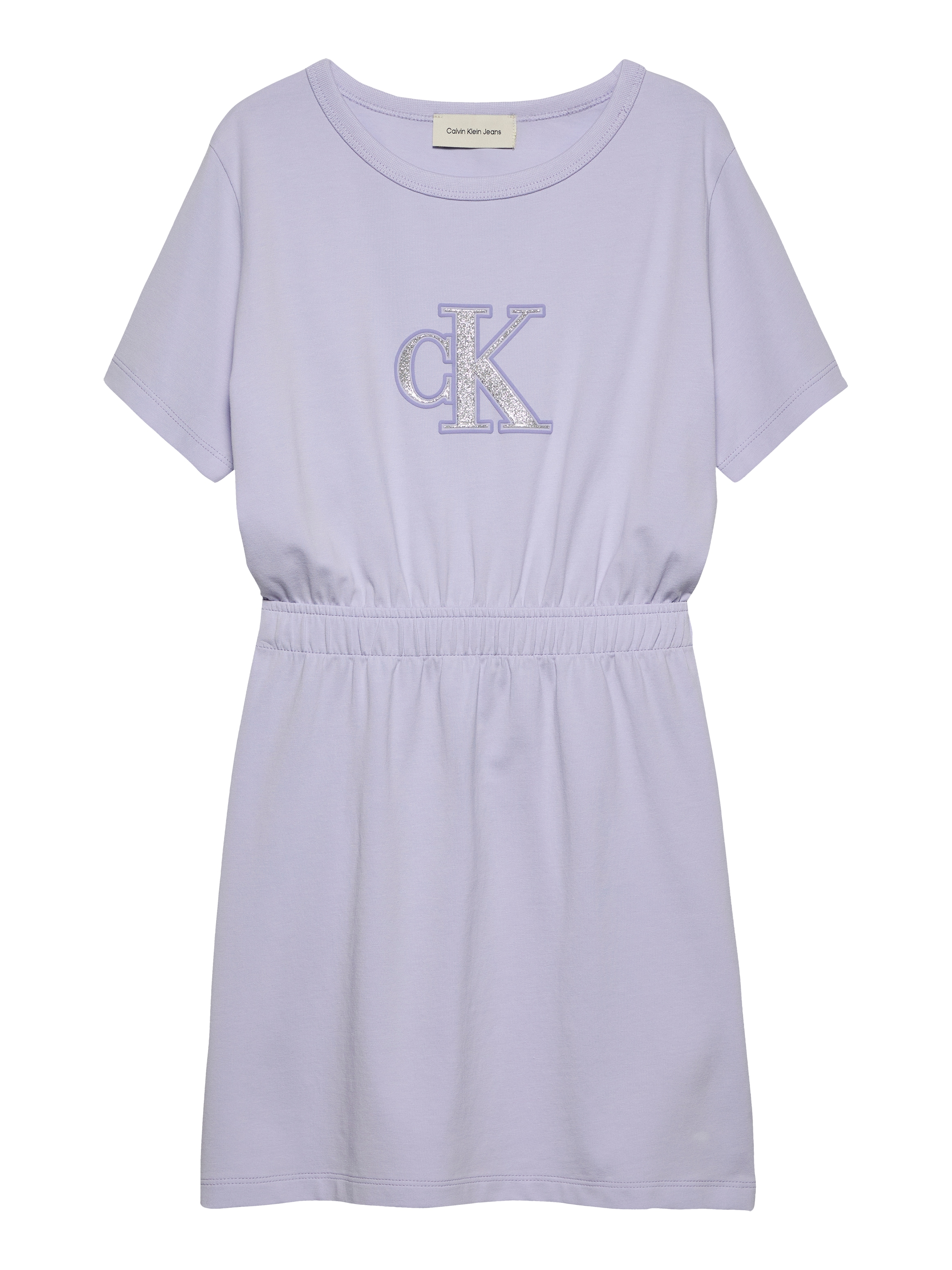 Calvin Klein Jeans Jerseykleid »MONOLOGO METALLIC T-SHIRT DRESS«, mit glänzendem Logo