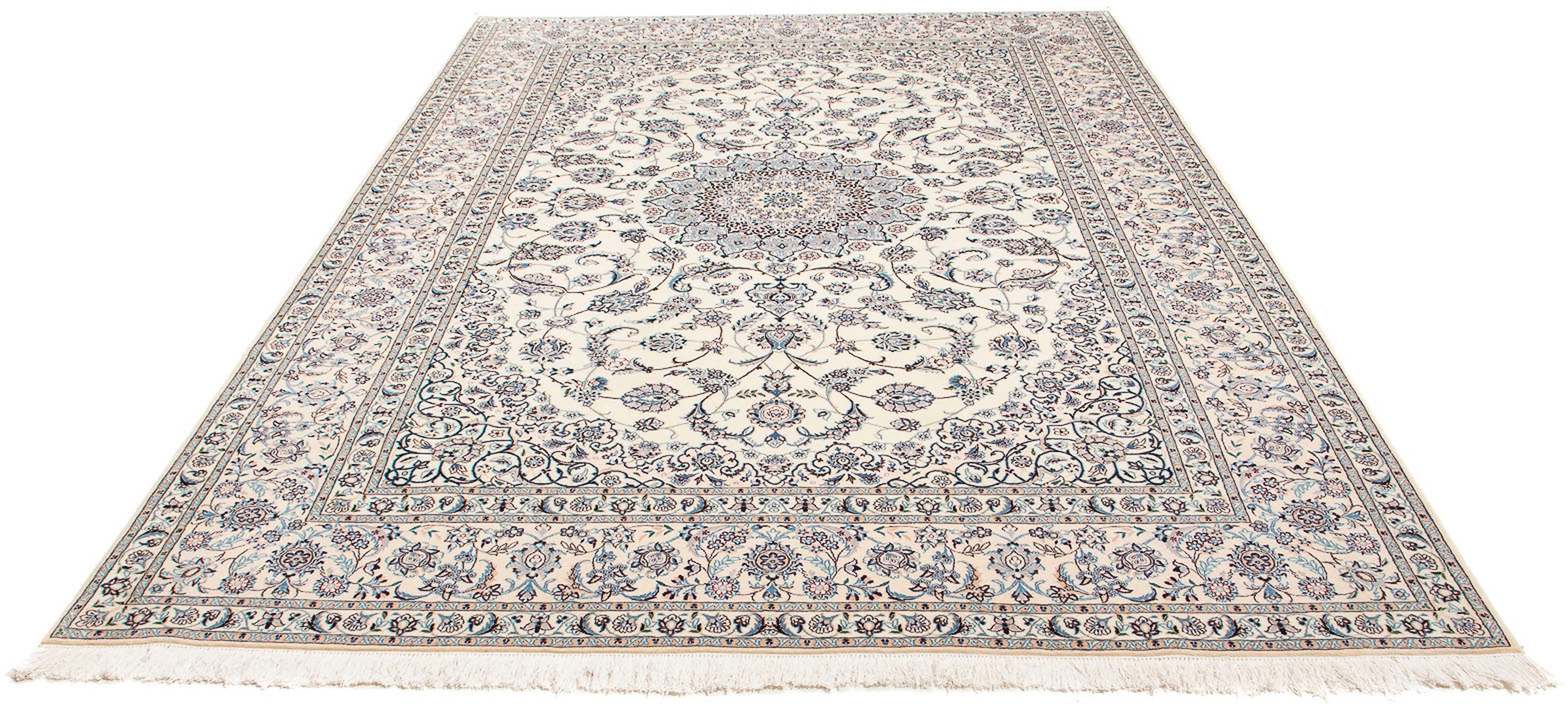 Image of morgenland Orientteppich »Perser - Nain - Premium - 307 x 207 cm - beige«, rechteckig, 6 mm Höhe, Wohnzimmer, Handgeknüpft, Einzelstück mit Zertifikat bei Ackermann Versand Schweiz