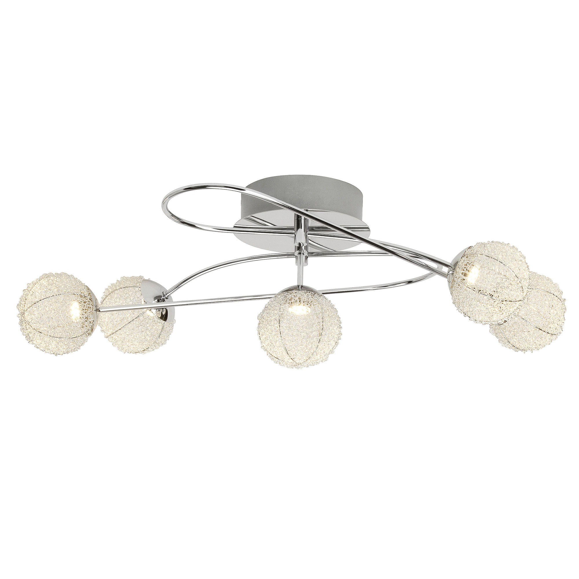 Brilliant Deckenleuchte »Dajana« LED-Modul 1 Stk. Warmweiss LED Deckenlampe 5flg chrom/alu