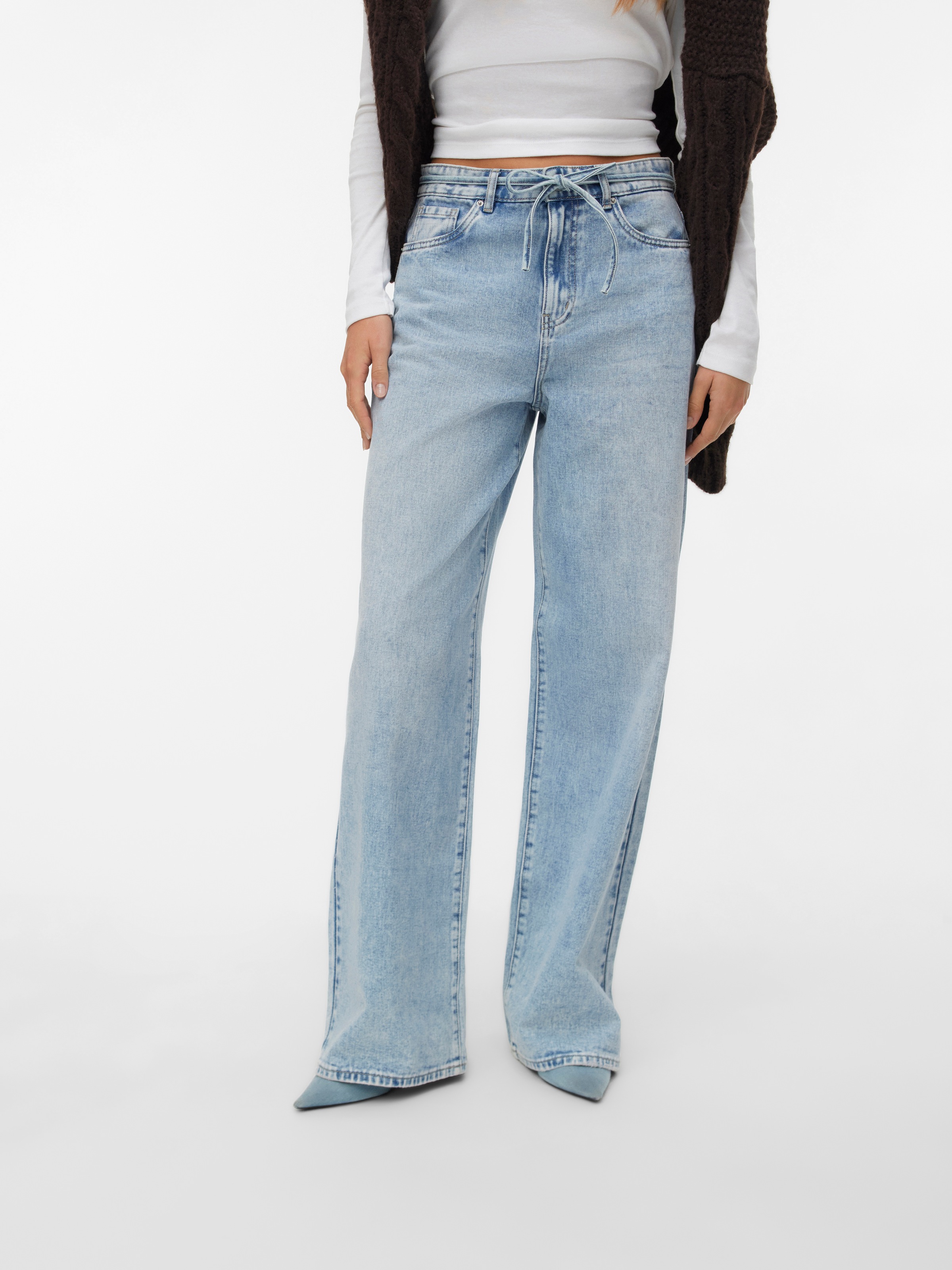 Image of Vero Moda Weite Jeans "VMWIEN MR WIDE BELT JEANS SI338 NOOS"
