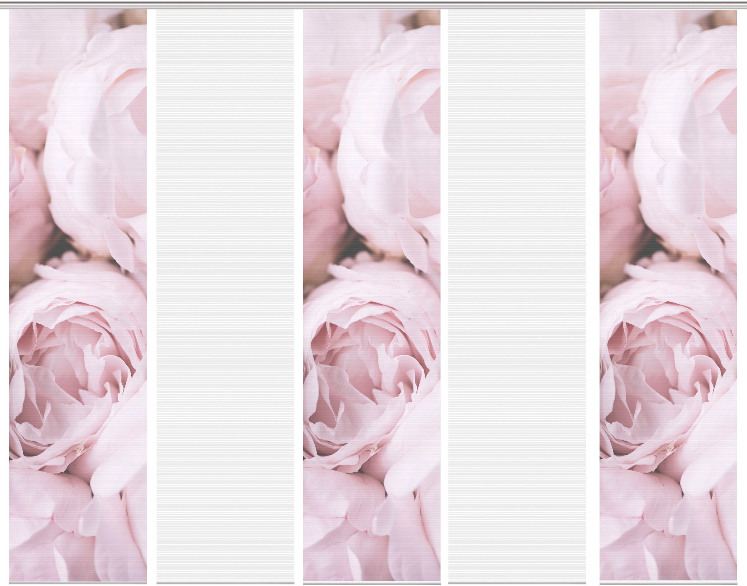 Vision S Schiebegardine »ROSANA 5er SET« Paneelwagen 5 Stk. tlg. Bambus-Optik, Digital bedruckt